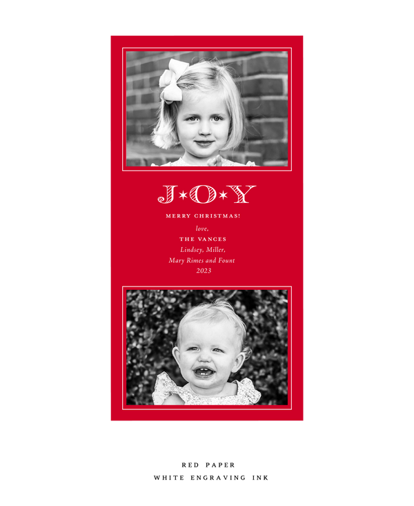 Celeste Large Luxe Holiday Card (horizontal photo)