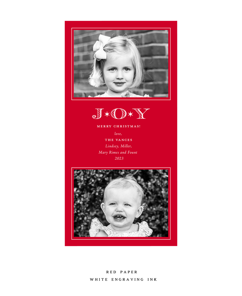Celeste Large Luxe Holiday Card (horizontal photo)