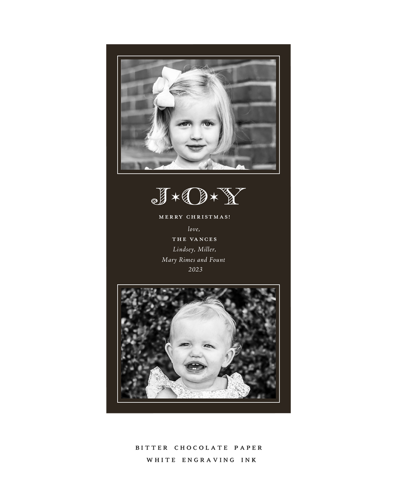 Celeste Large Luxe Holiday Card (horizontal photo)