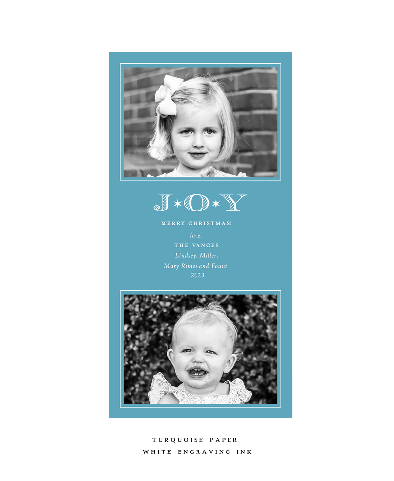 Celeste Large Luxe Holiday Card (horizontal photo)