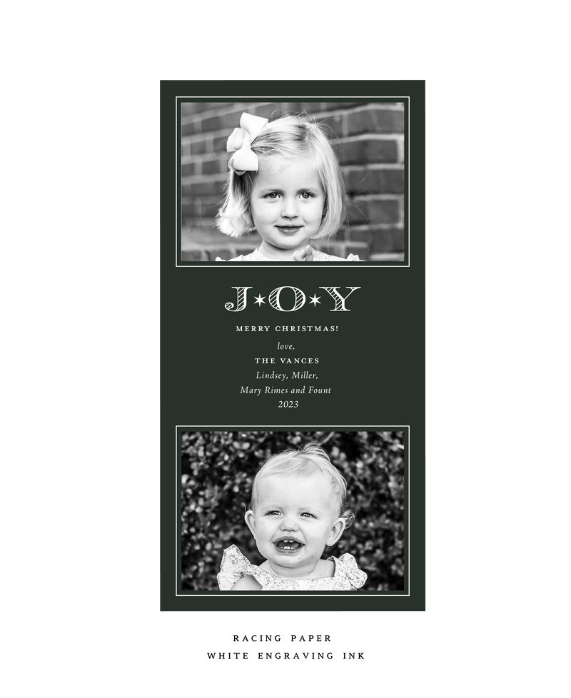 Celeste Large Luxe Holiday Card (horizontal photo)