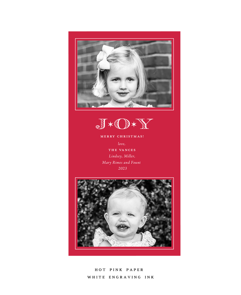 Celeste Large Luxe Holiday Card (horizontal photo)