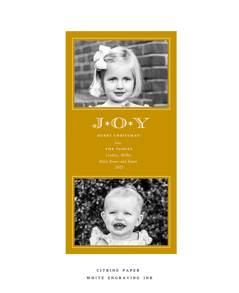 Celeste Large Luxe Holiday Card (horizontal photo)