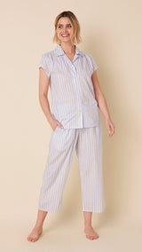 Classic Stripe Luxe Pima Capri Set