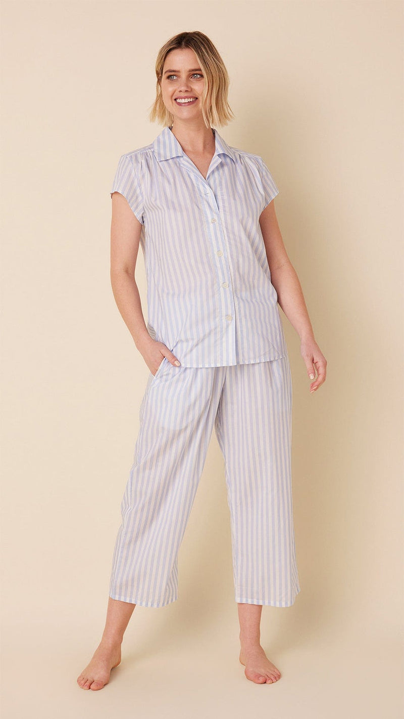 Classic Stripe Luxe Pima Capri Set