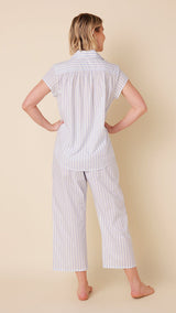 Classic Stripe Luxe Pima Capri Set