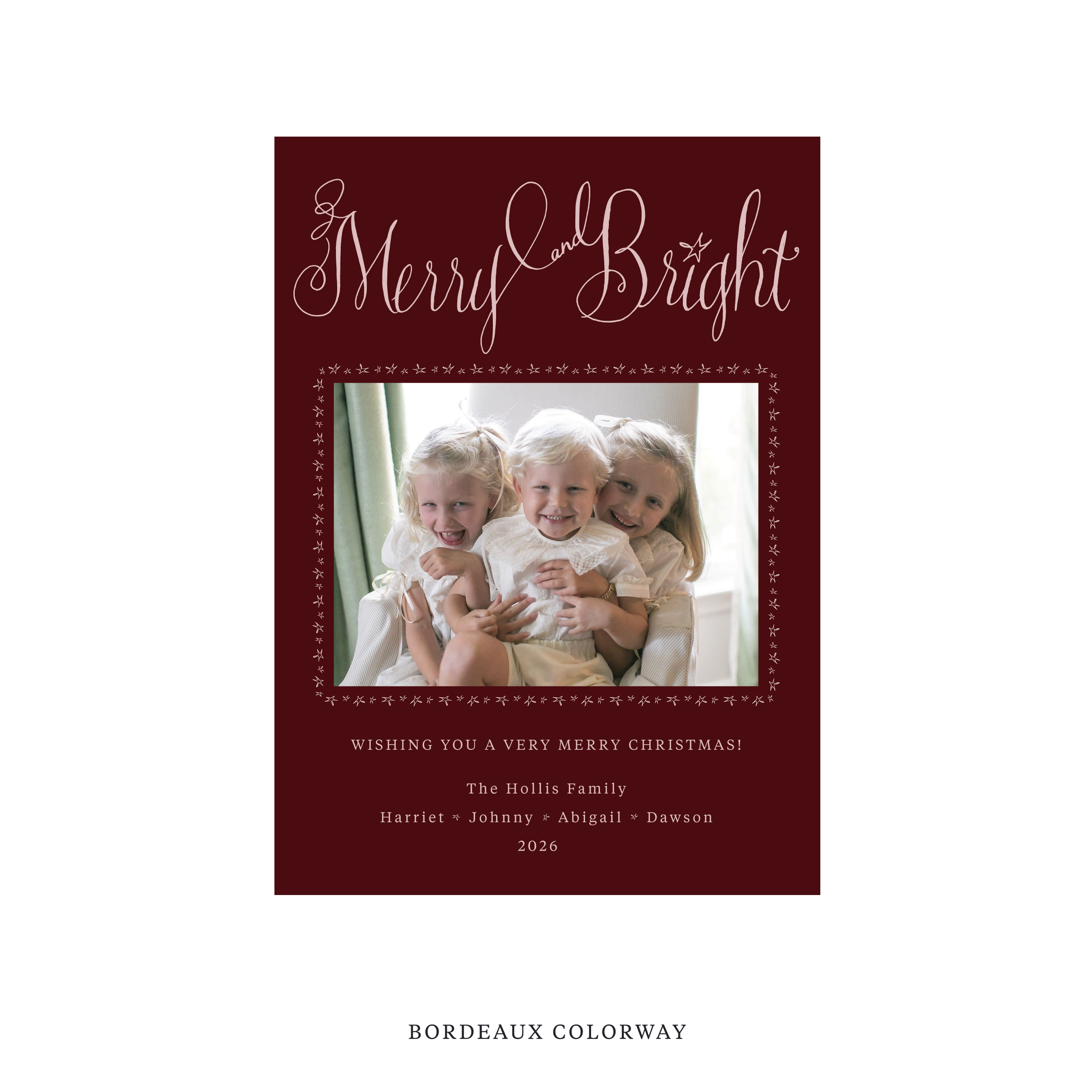 Caldwell Classic Flat Print Holiday Card, Medium