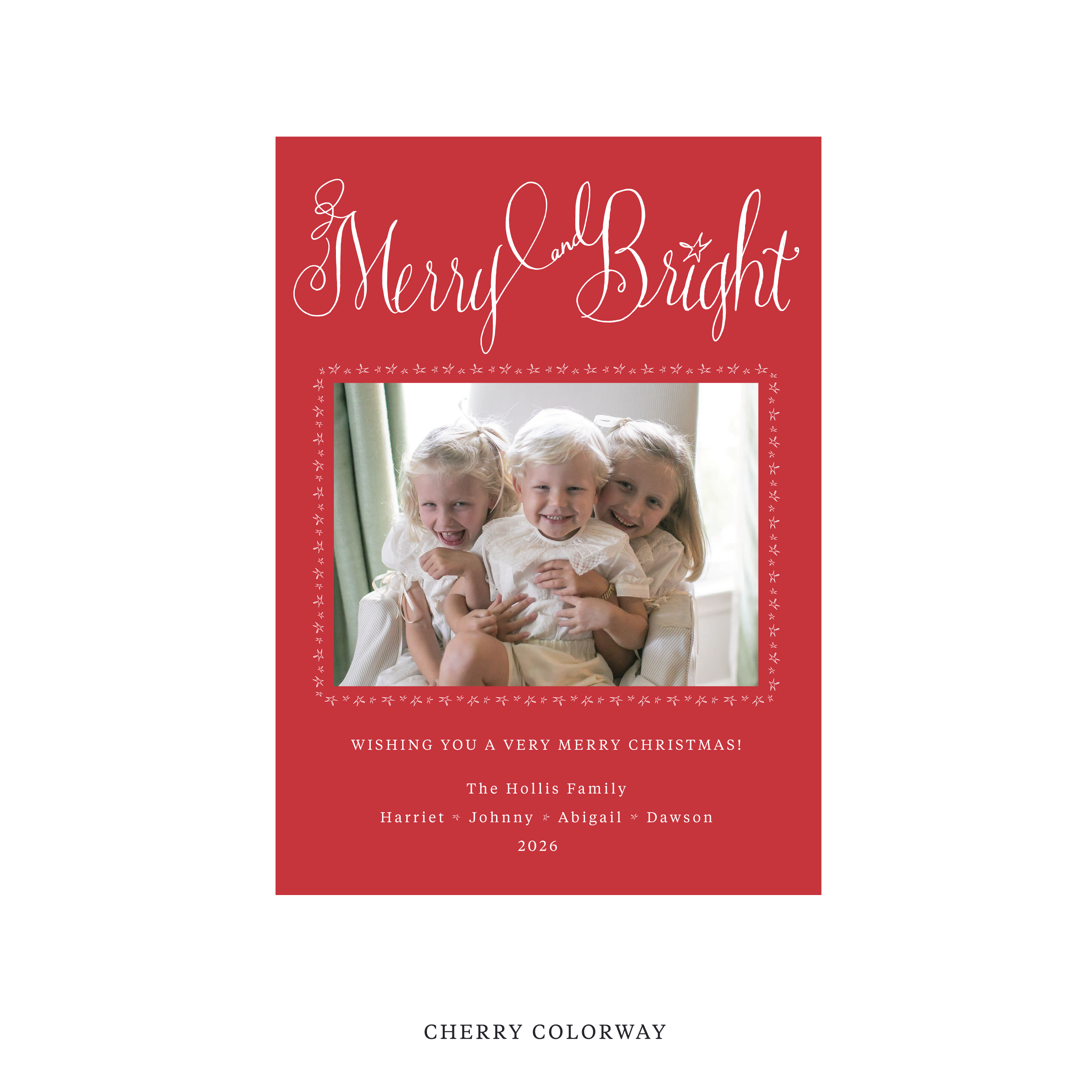 Caldwell Classic Flat Print Holiday Card, Medium
