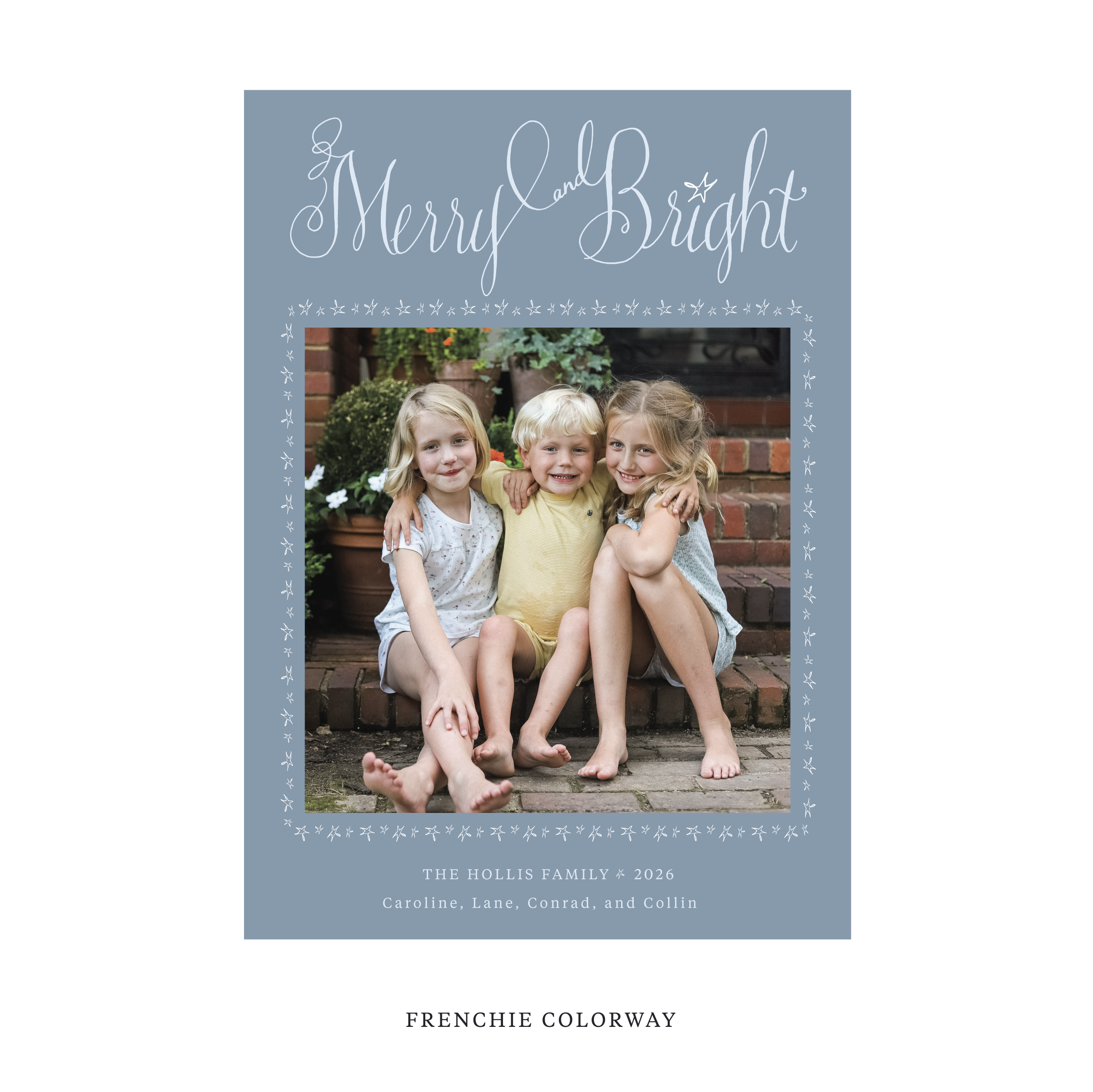 Caldwell Classic Flat Print Holiday Card, Large
