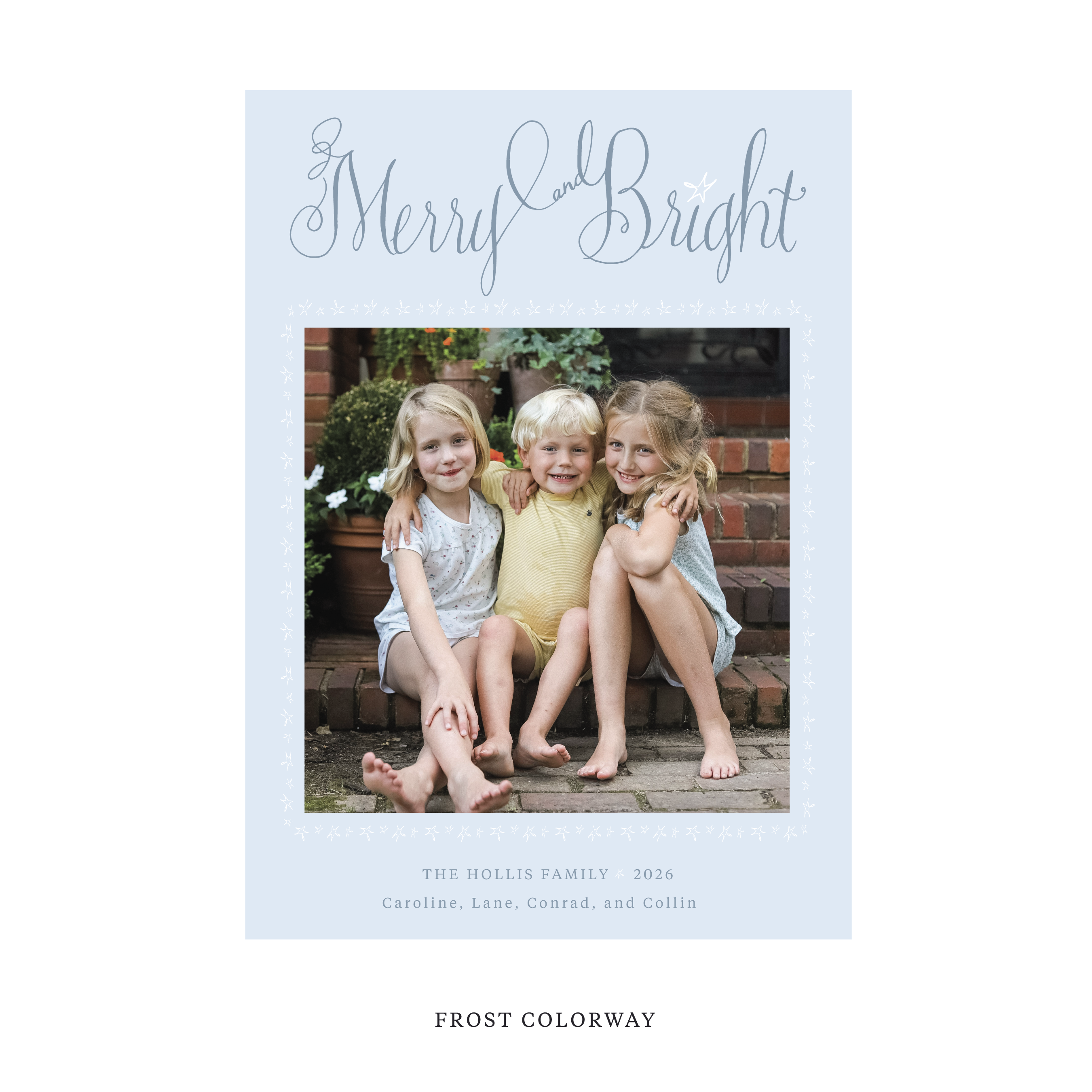 Caldwell Classic Flat Print Holiday Card, Large