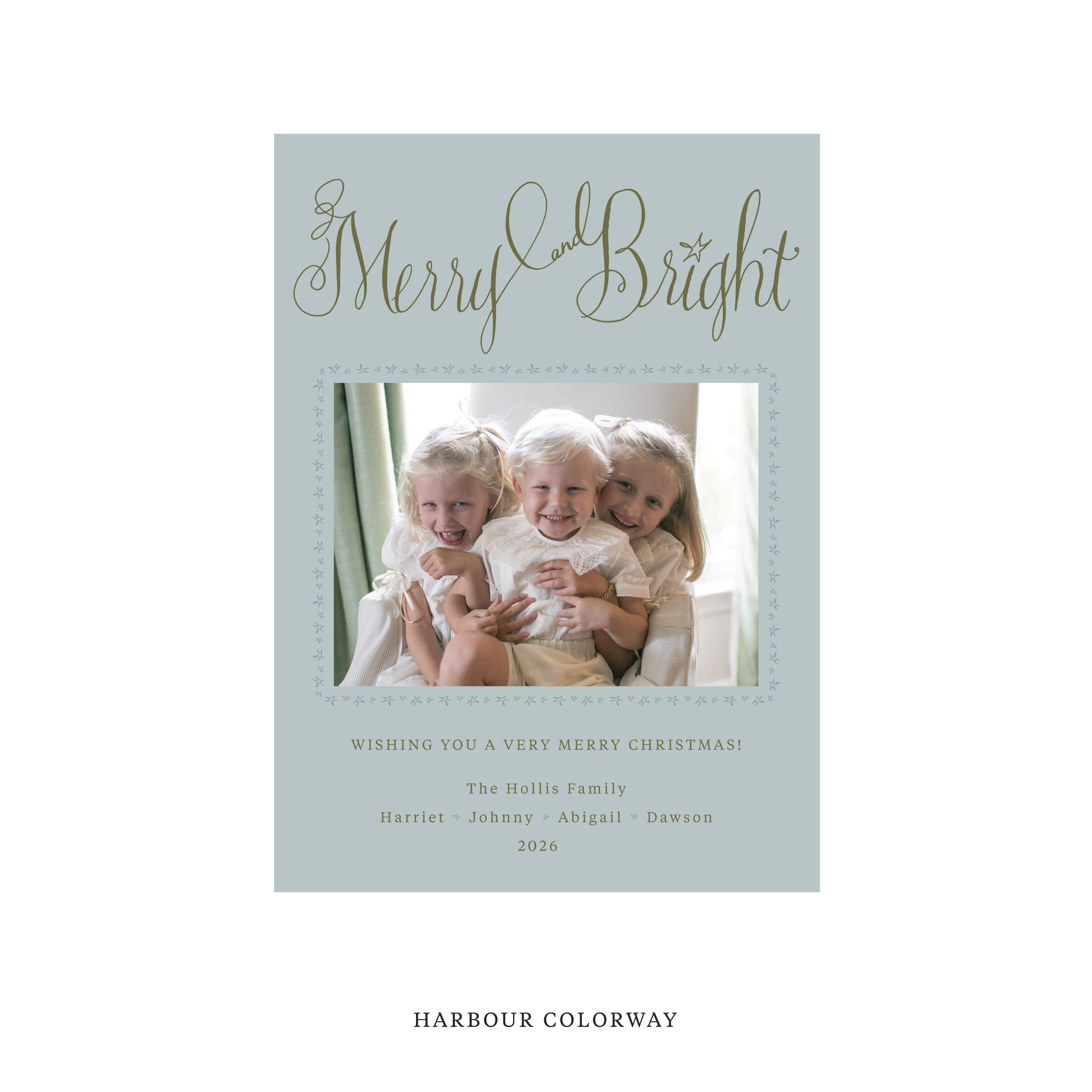 Caldwell Classic Flat Print Holiday Card, Medium