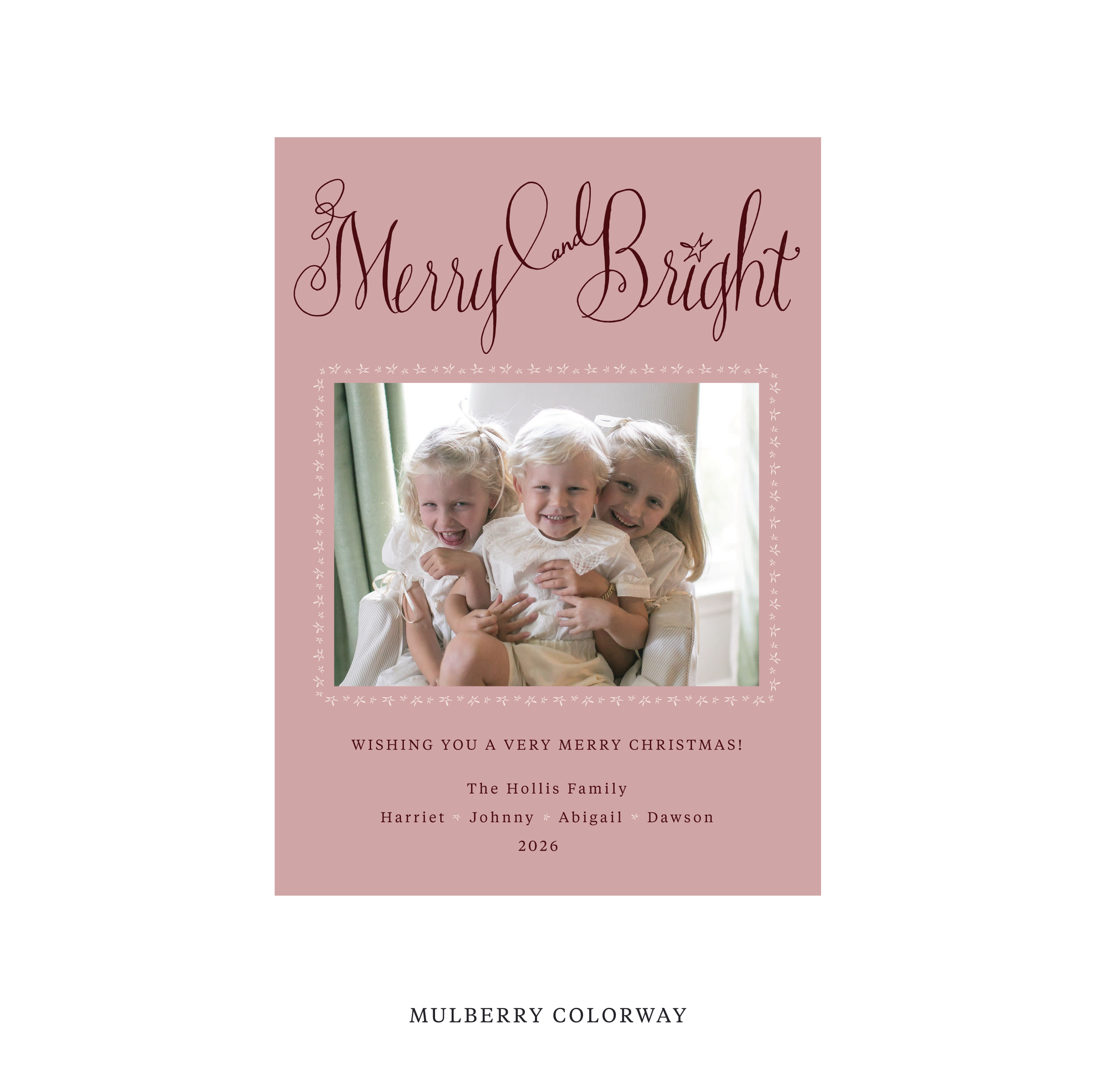Caldwell Classic Flat Print Holiday Card, Medium