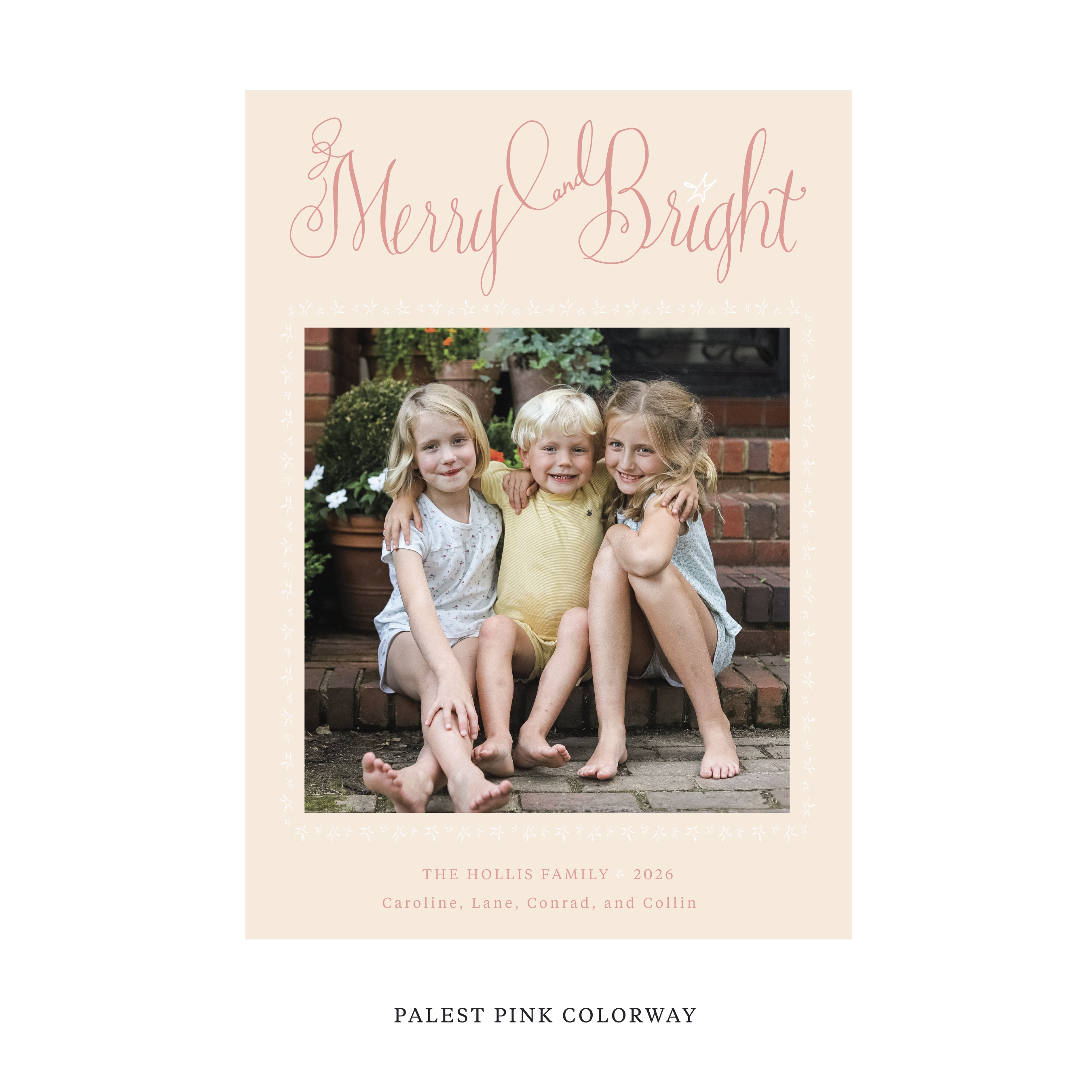 Caldwell Classic Flat Print Holiday Card, Large