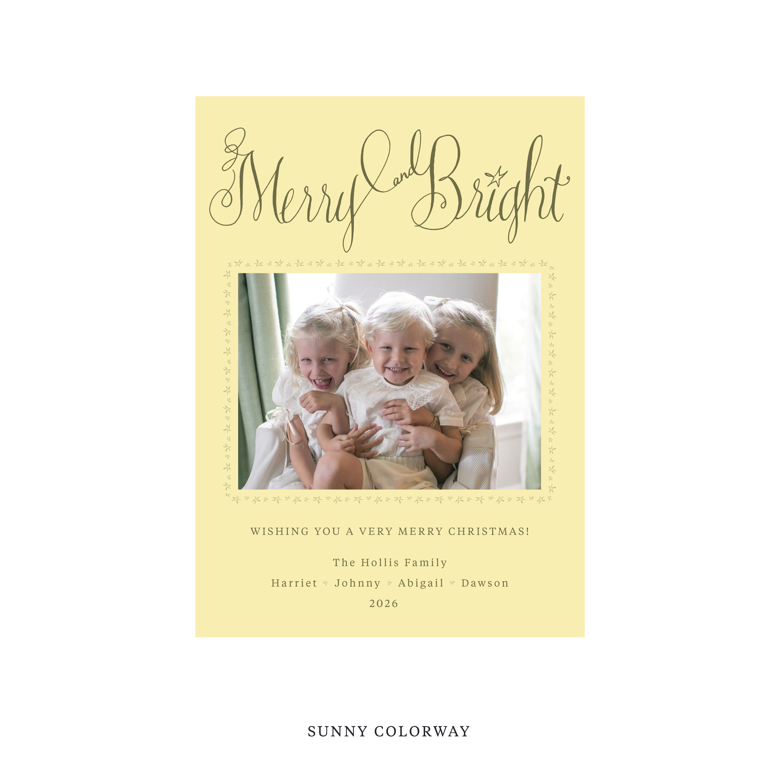 Caldwell Classic Flat Print Holiday Card, Medium