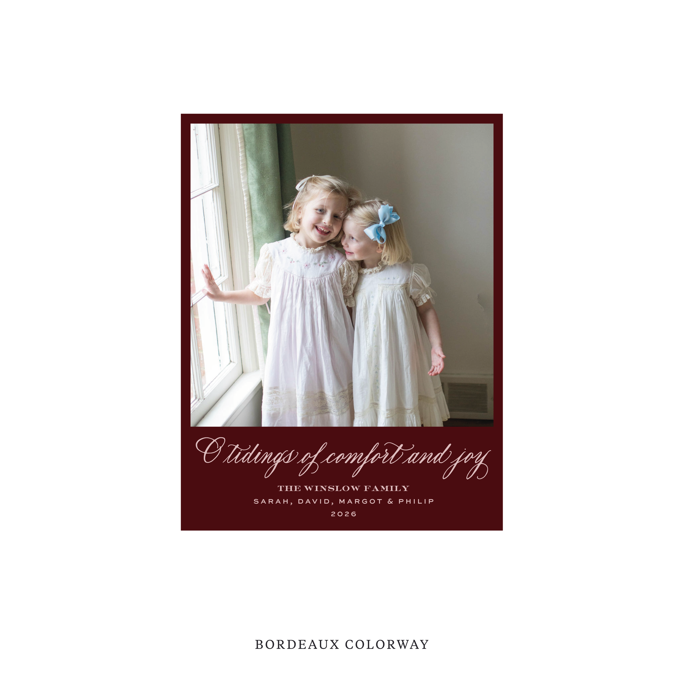 Calloway Classic Flat Print Holiday Card, Small