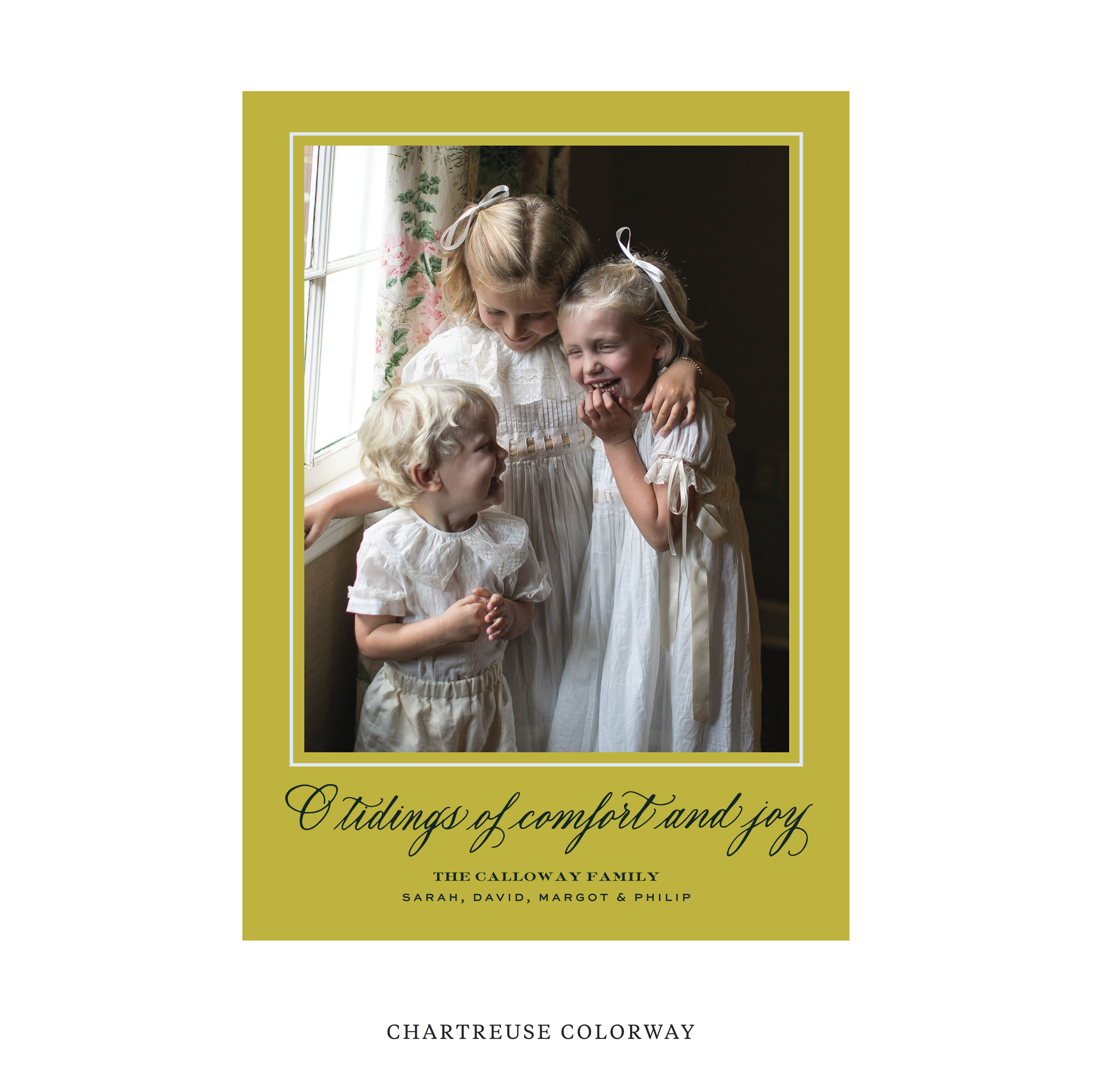 Calloway Classic Flat Print Holiday Card, Large