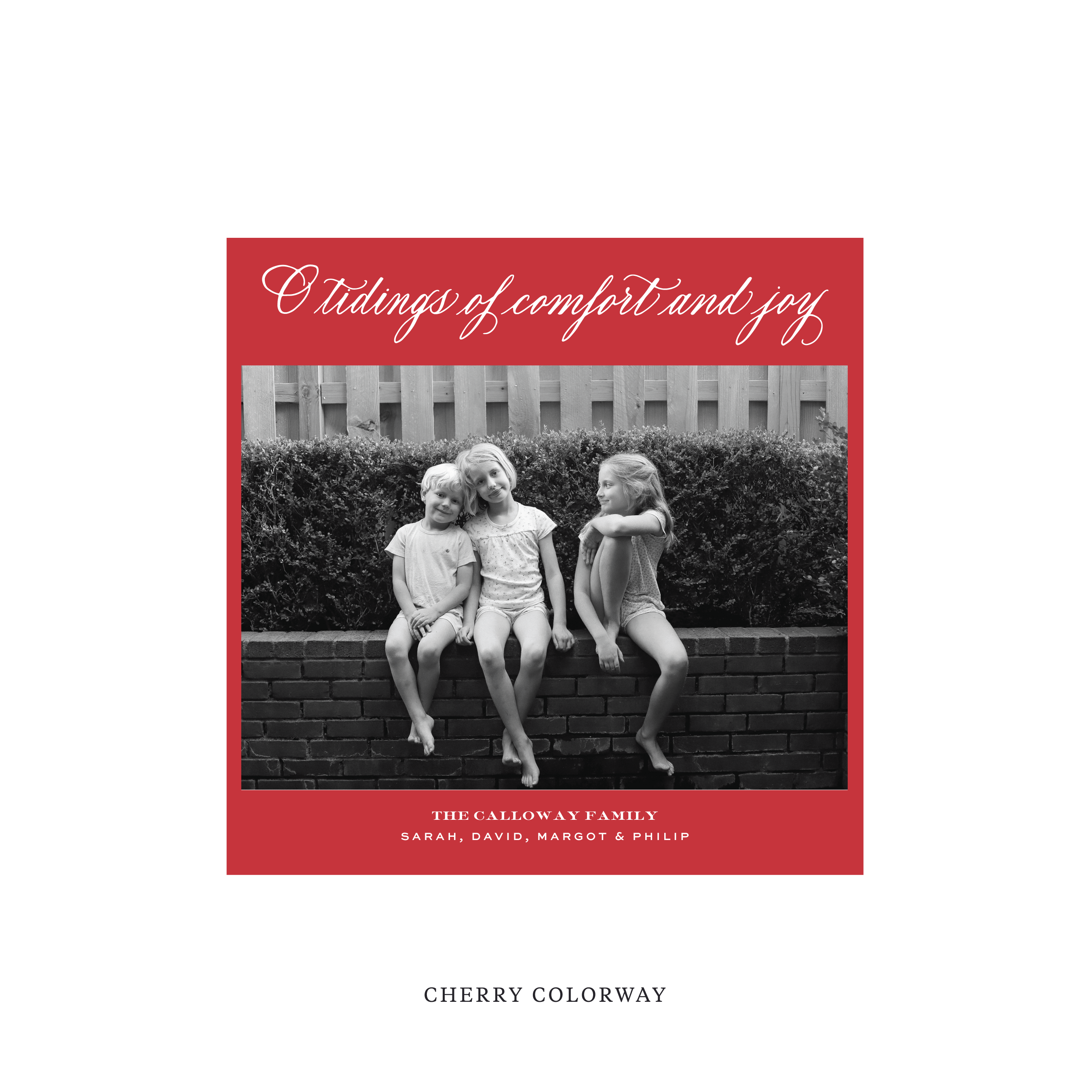 Calloway Flat Print Holiday Card, Square