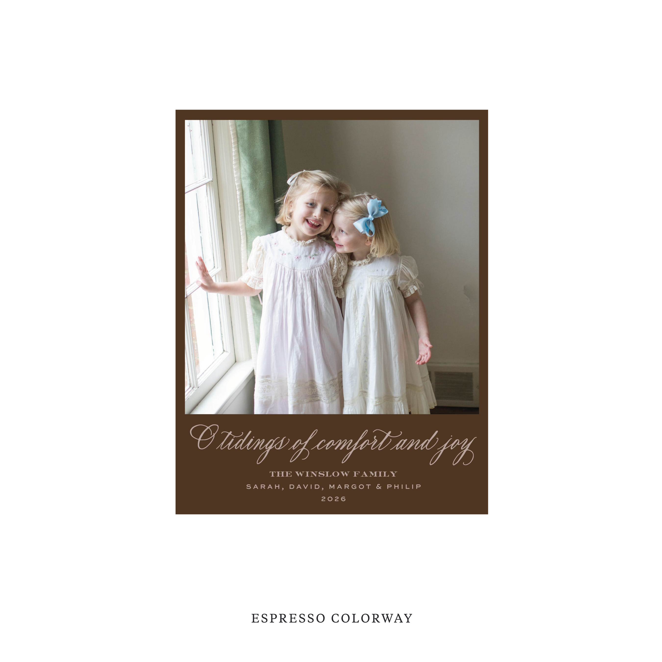 Calloway Classic Flat Print Holiday Card, Small