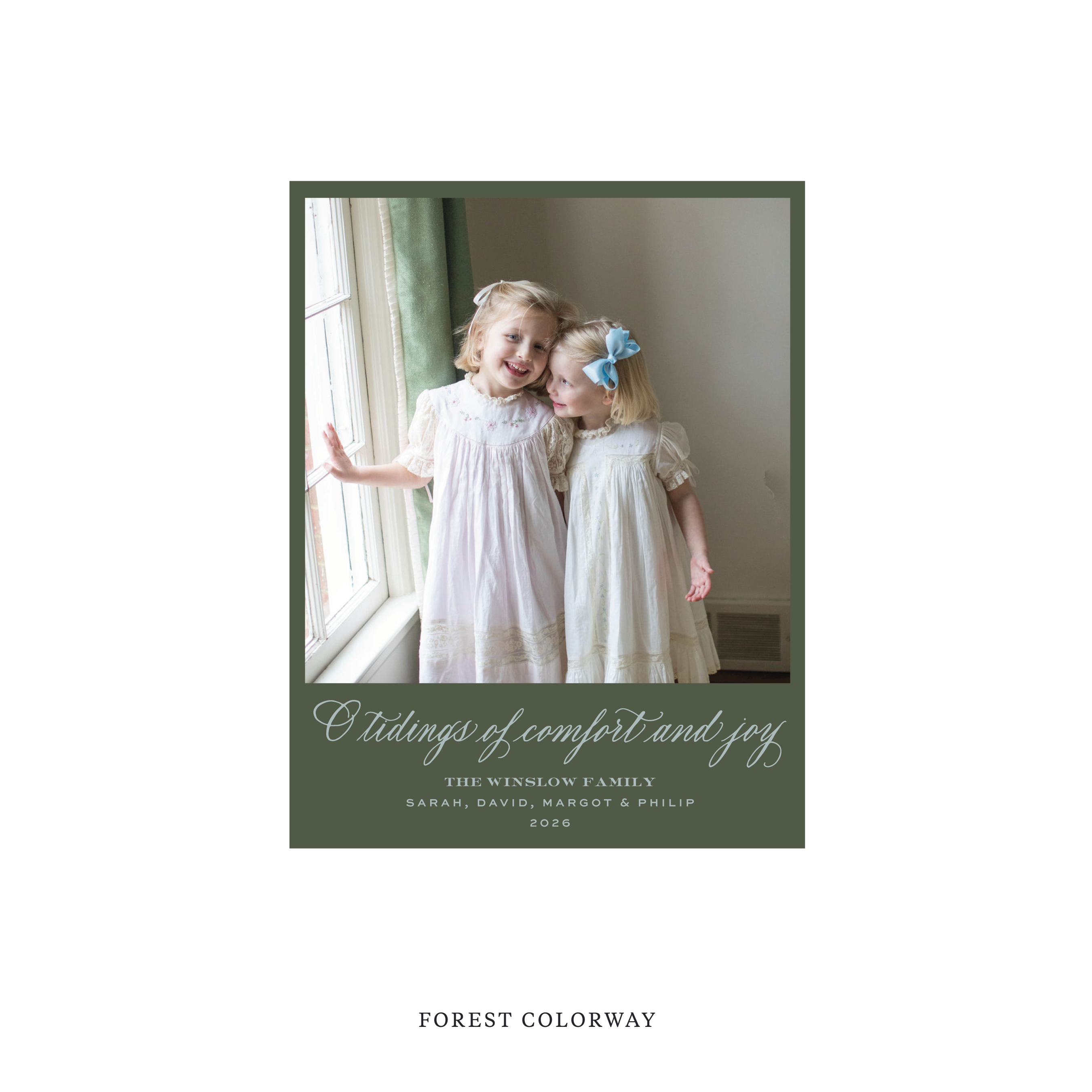 Calloway Classic Flat Print Holiday Card, Small
