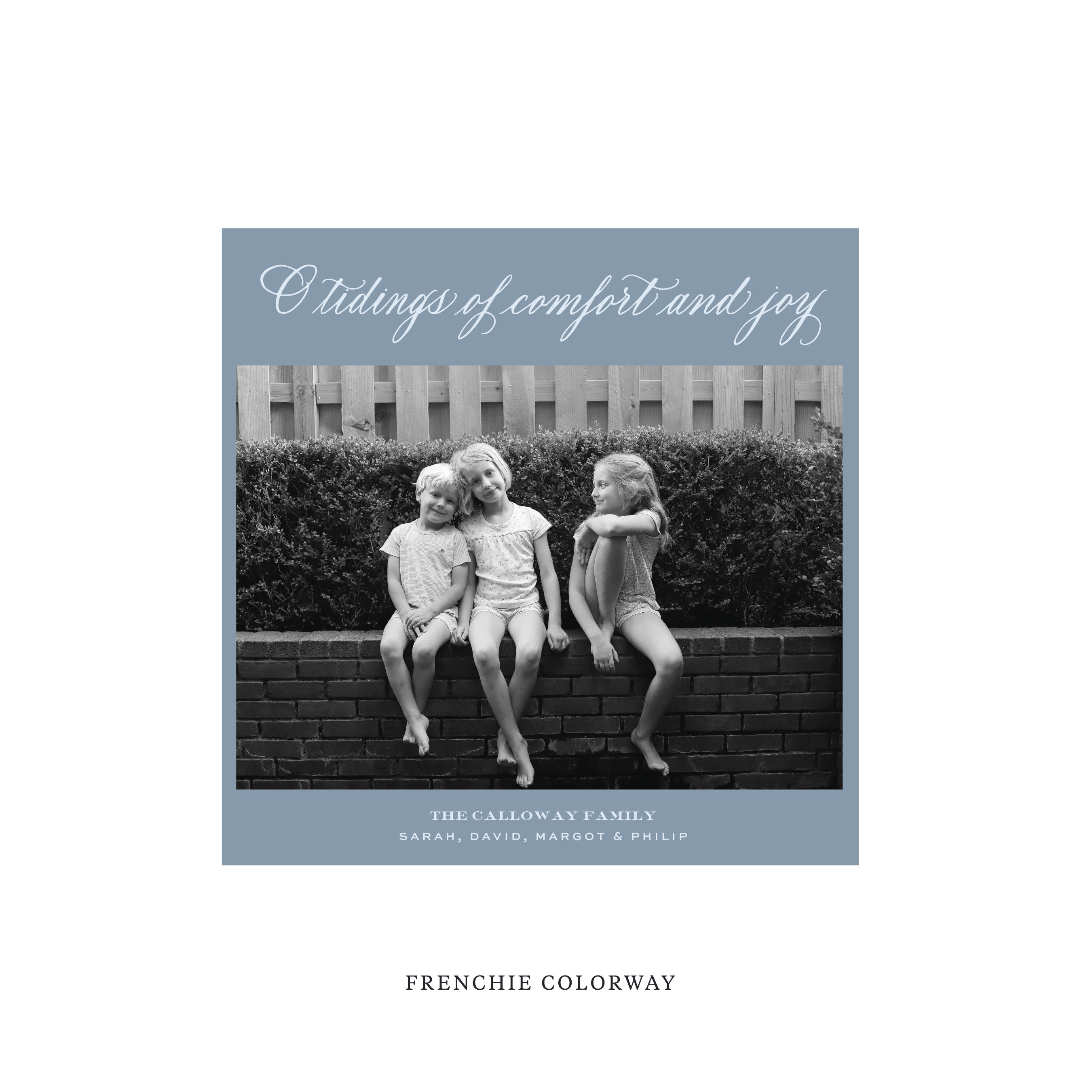 Calloway Flat Print Holiday Card, Square