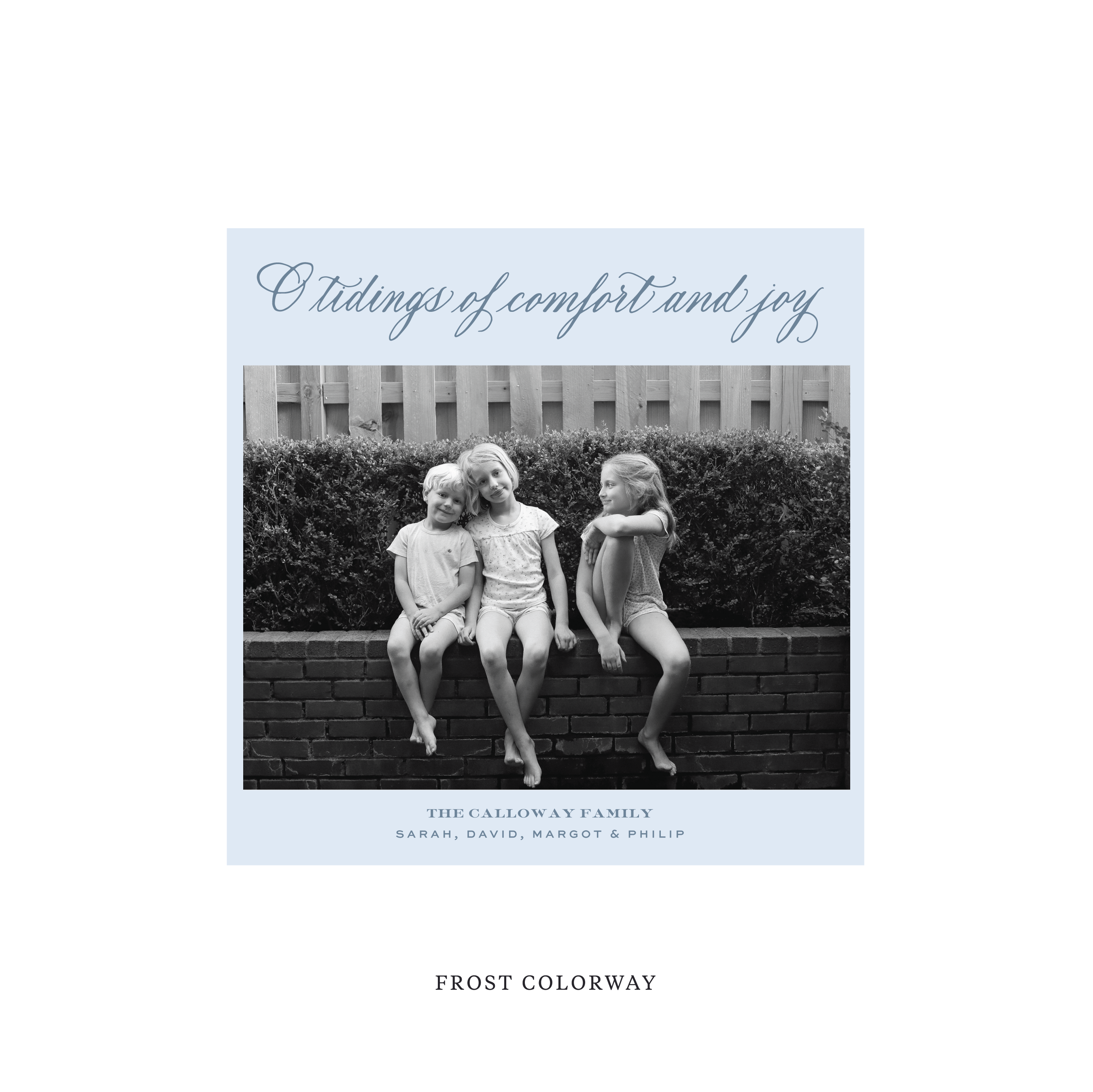 Calloway Flat Print Holiday Card, Square