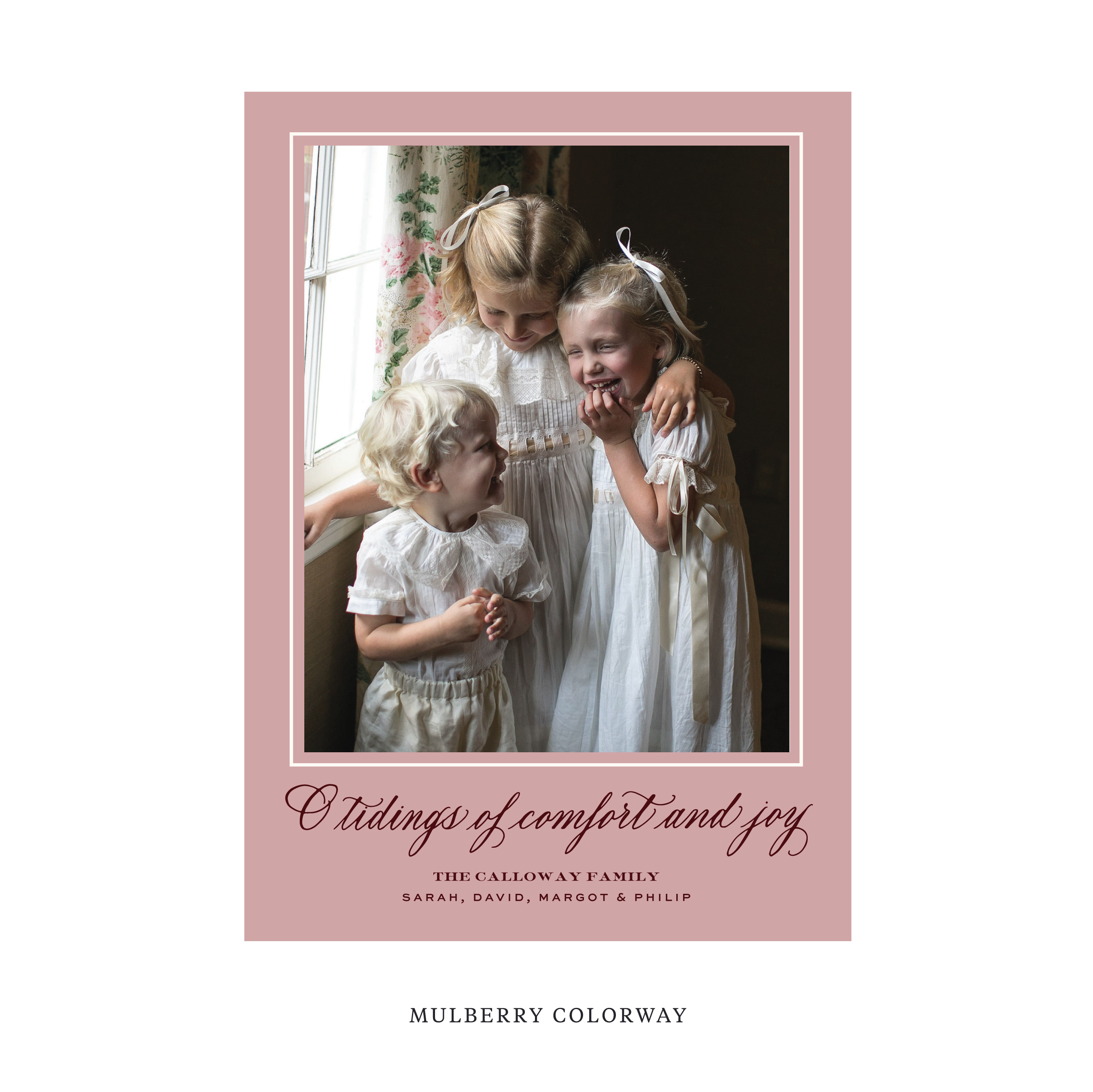 Calloway Classic Flat Print Holiday Card, Large