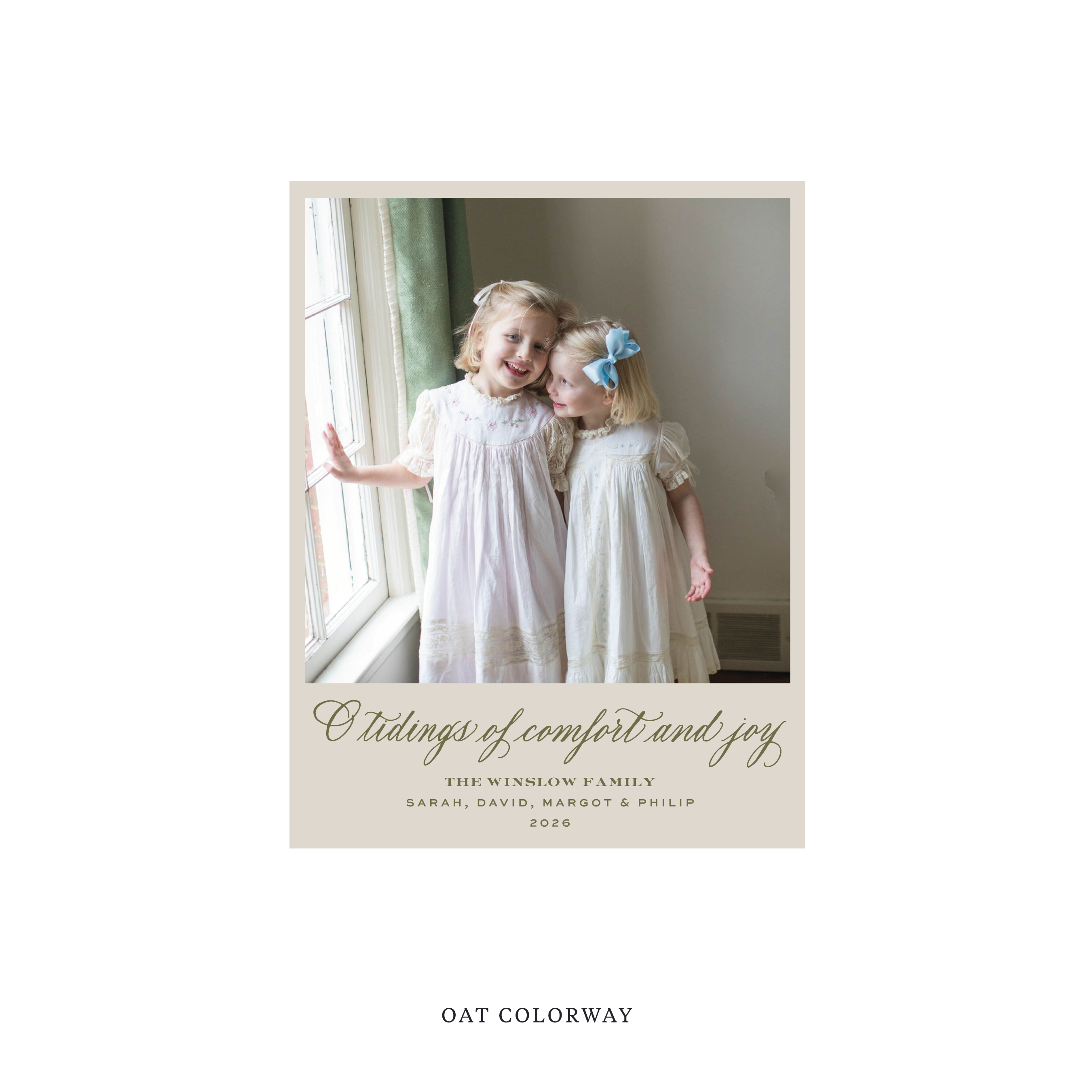 Calloway Classic Flat Print Holiday Card, Small