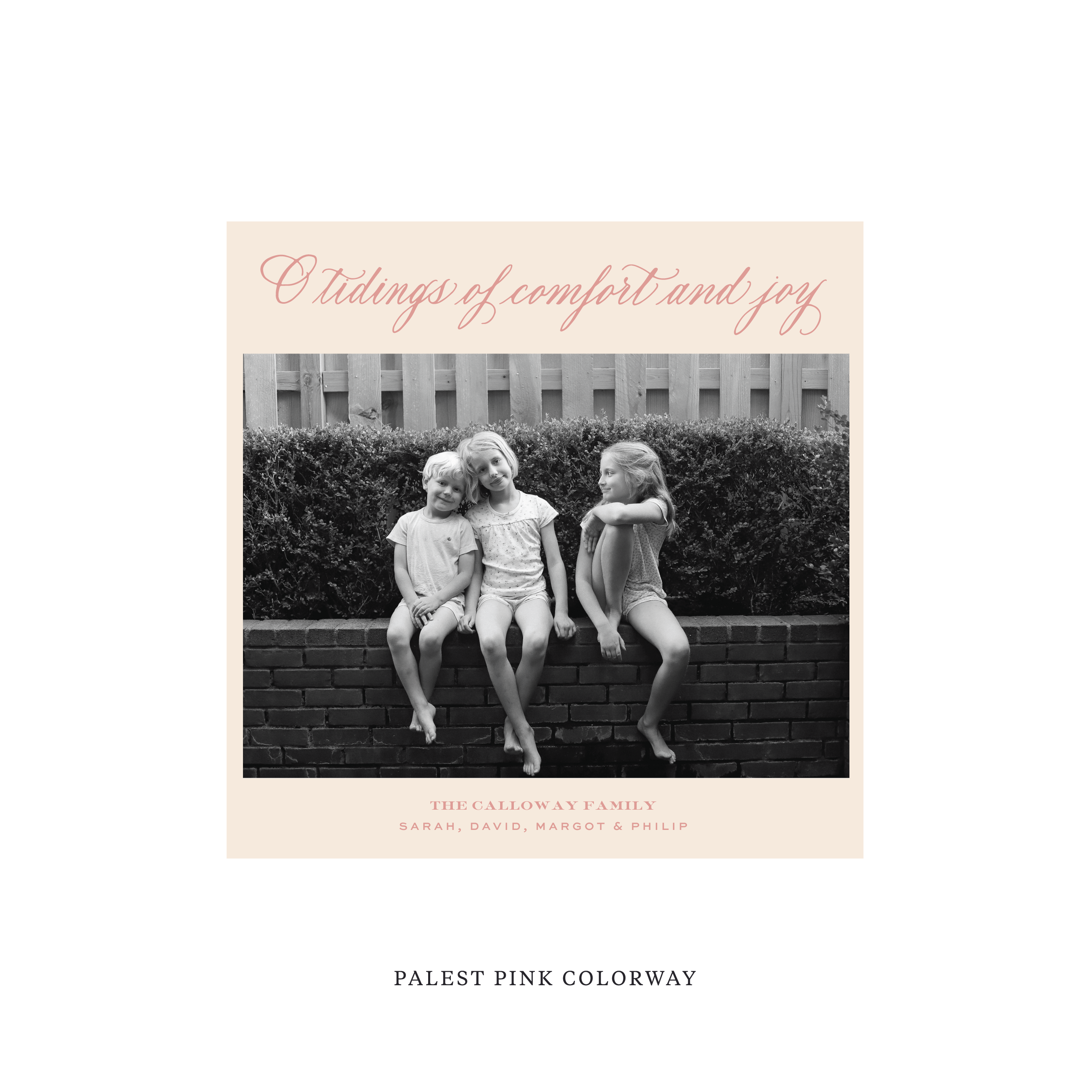 Calloway Flat Print Holiday Card, Square