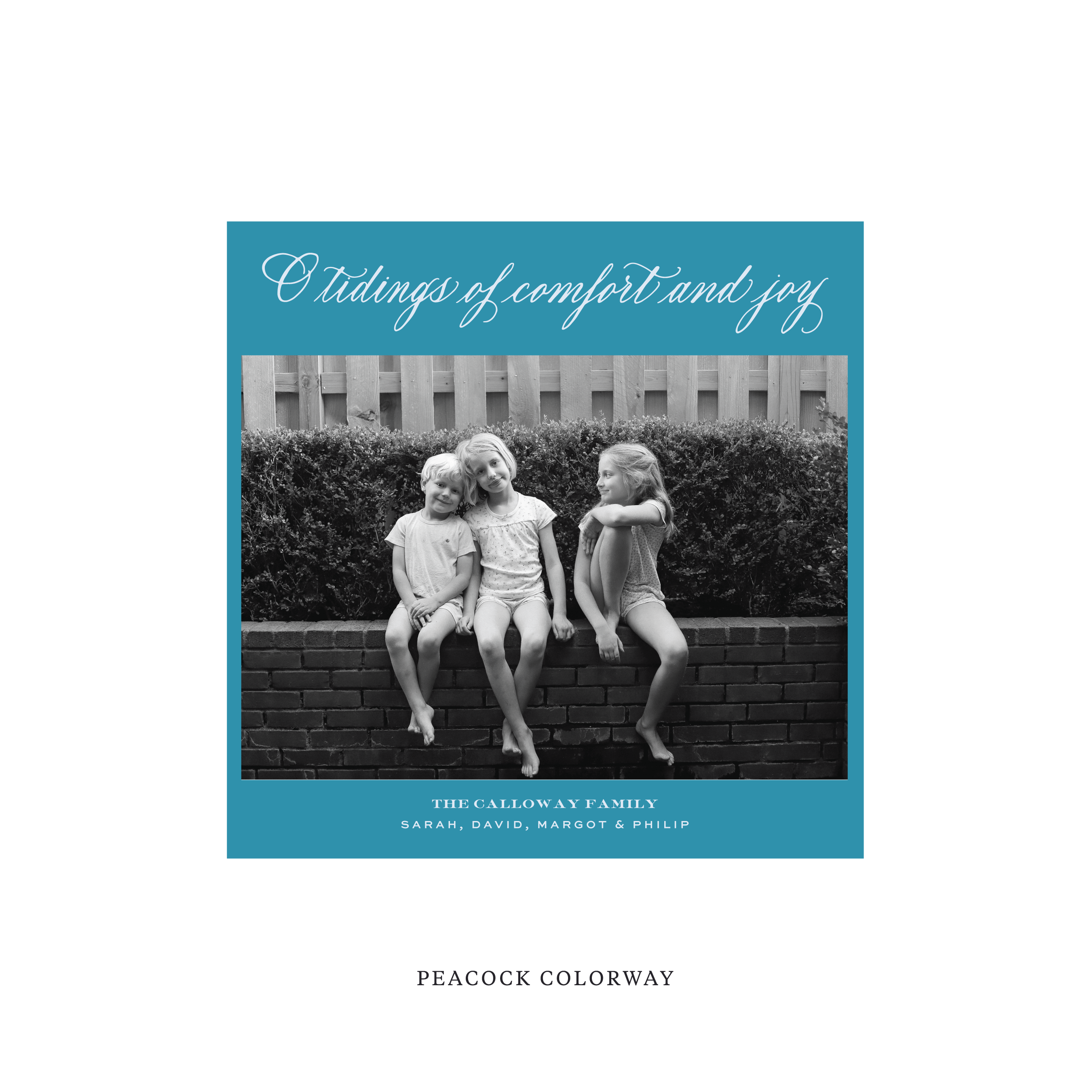 Calloway Flat Print Holiday Card, Square