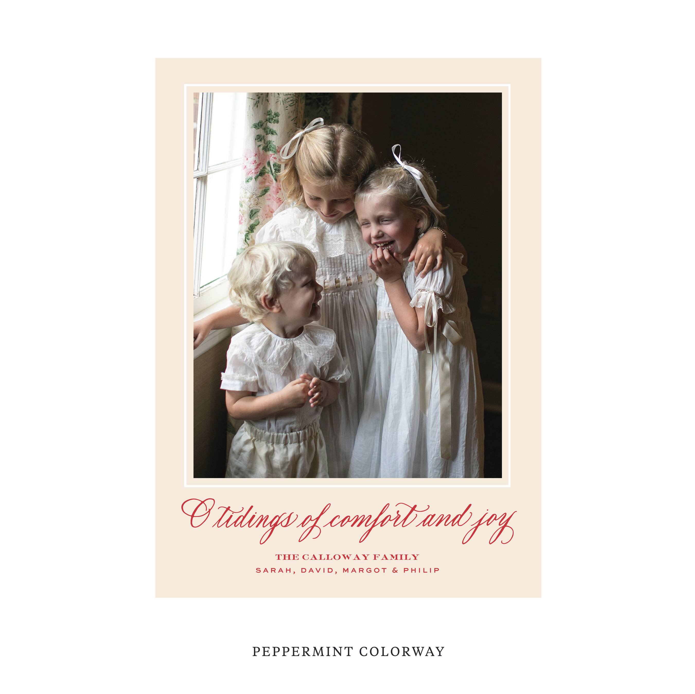 Calloway Classic Flat Print Holiday Card, Large
