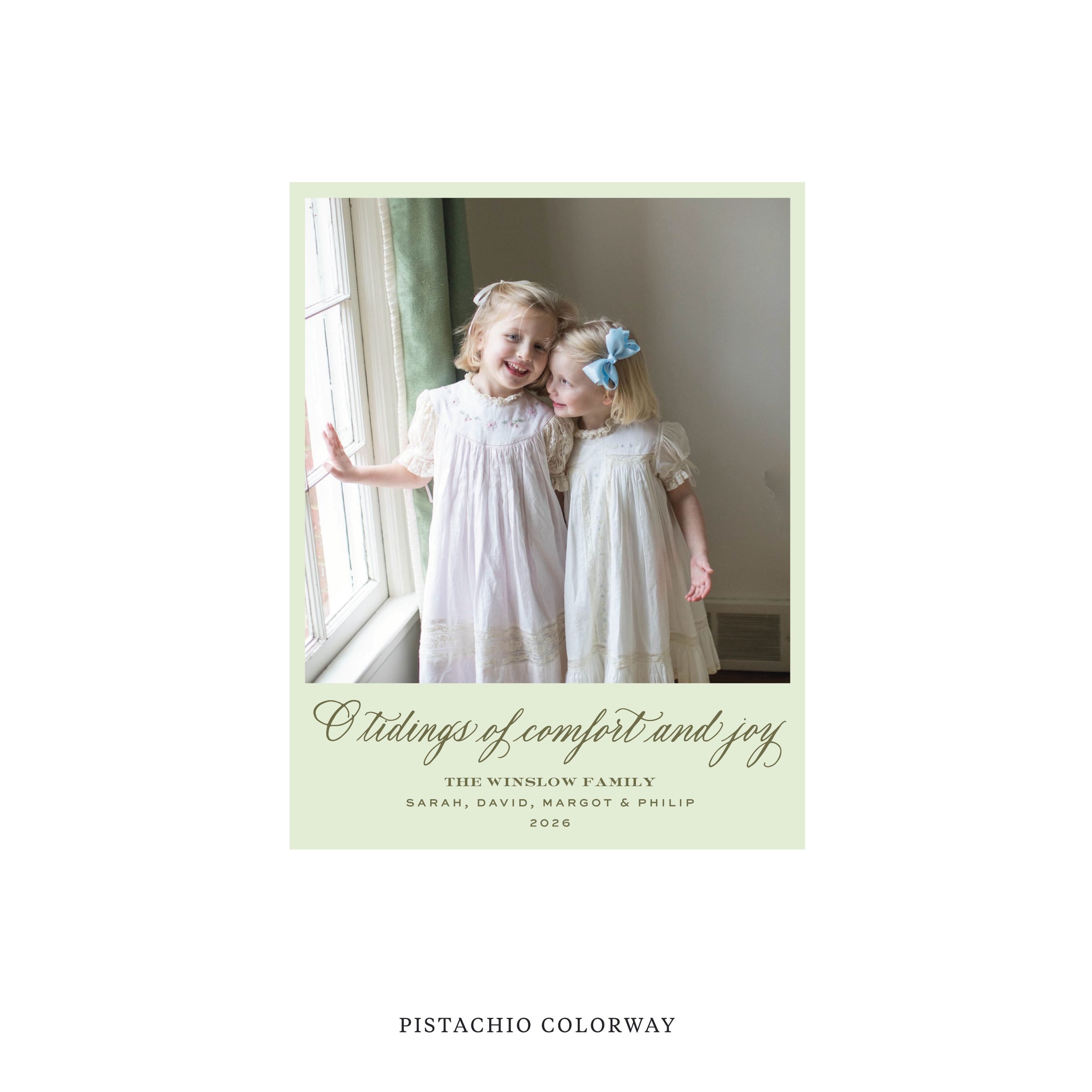 Calloway Classic Flat Print Holiday Card, Small