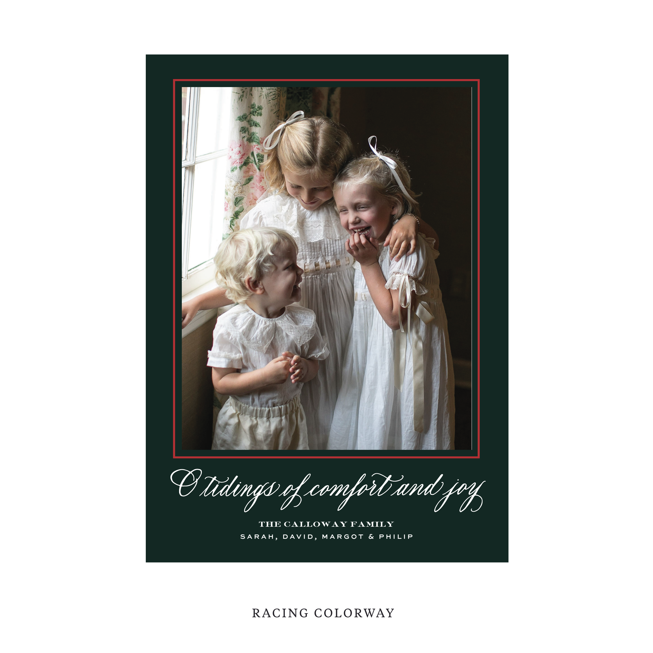 Calloway Classic Flat Print Holiday Card, Large