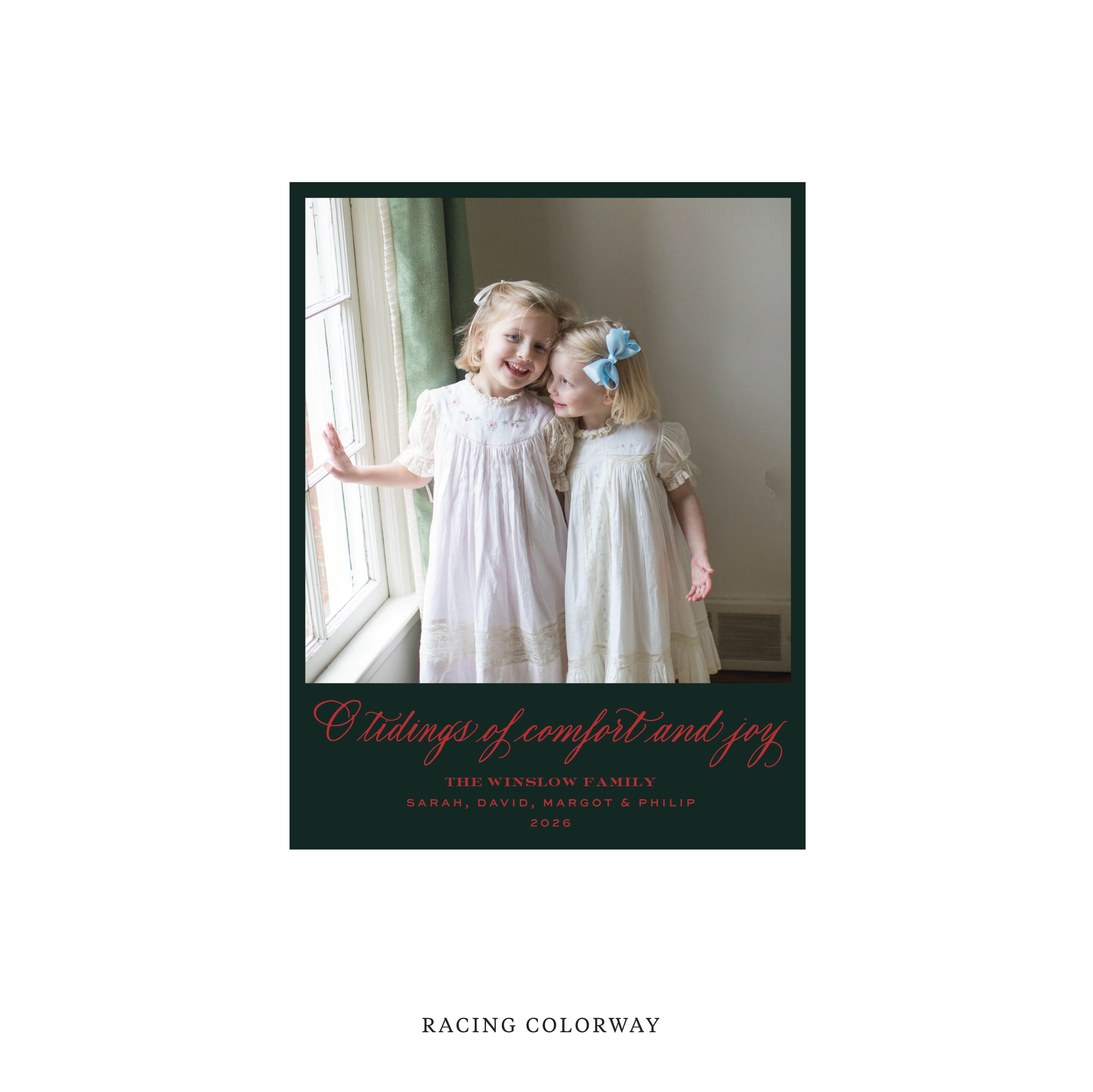 Calloway Classic Flat Print Holiday Card, Small