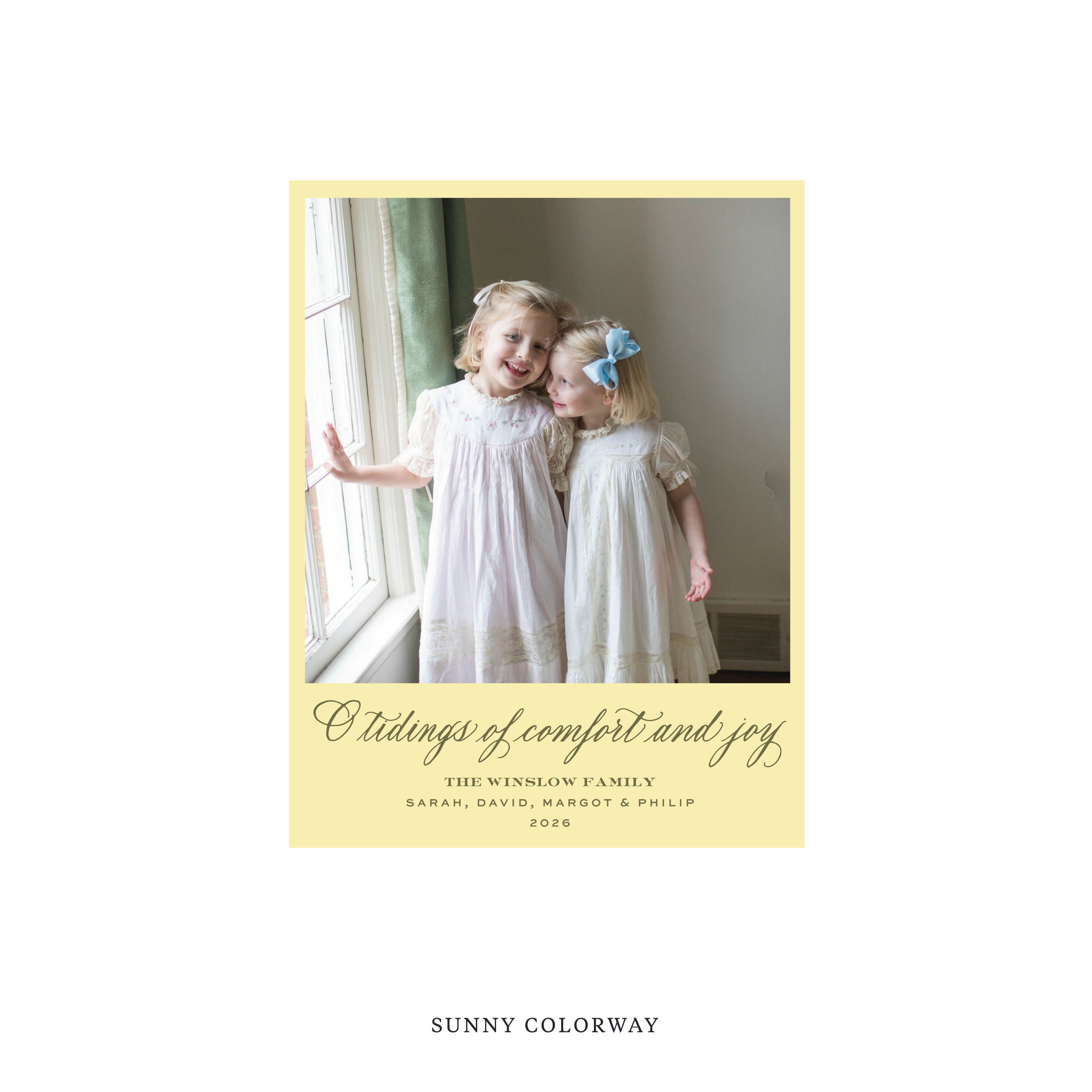 Calloway Classic Flat Print Holiday Card, Small