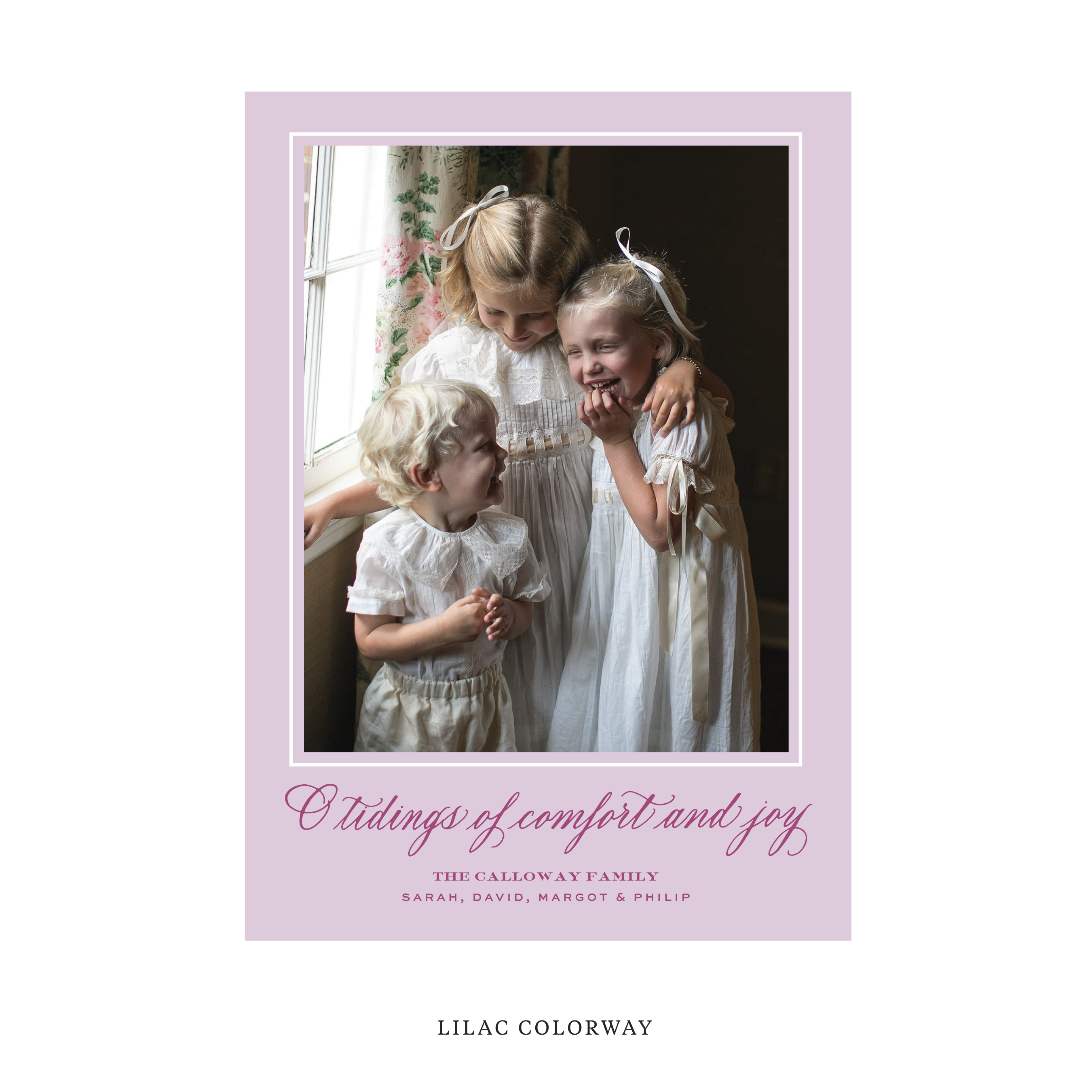 Calloway Classic Flat Print Holiday Card, Large