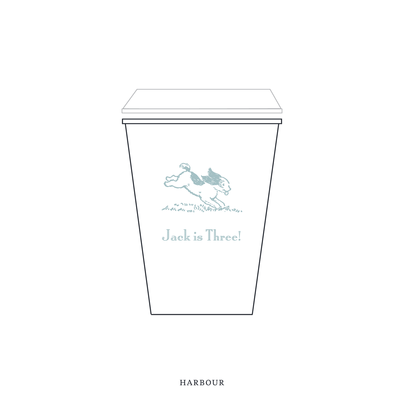 Cambridge Motif Paper Cup | 12 oz with Lid