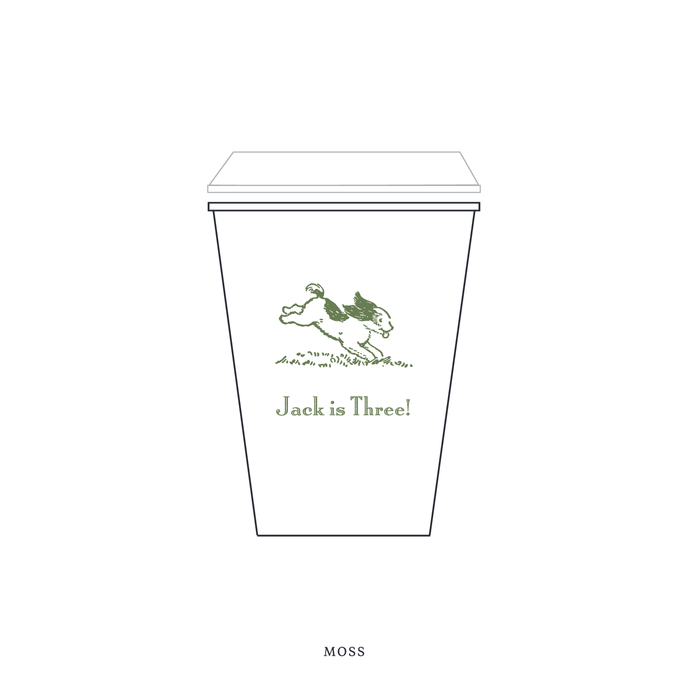Cambridge Motif Paper Cup | 12 oz with Lid