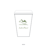 Cambridge Motif Paper Cup | 12 oz with Lid