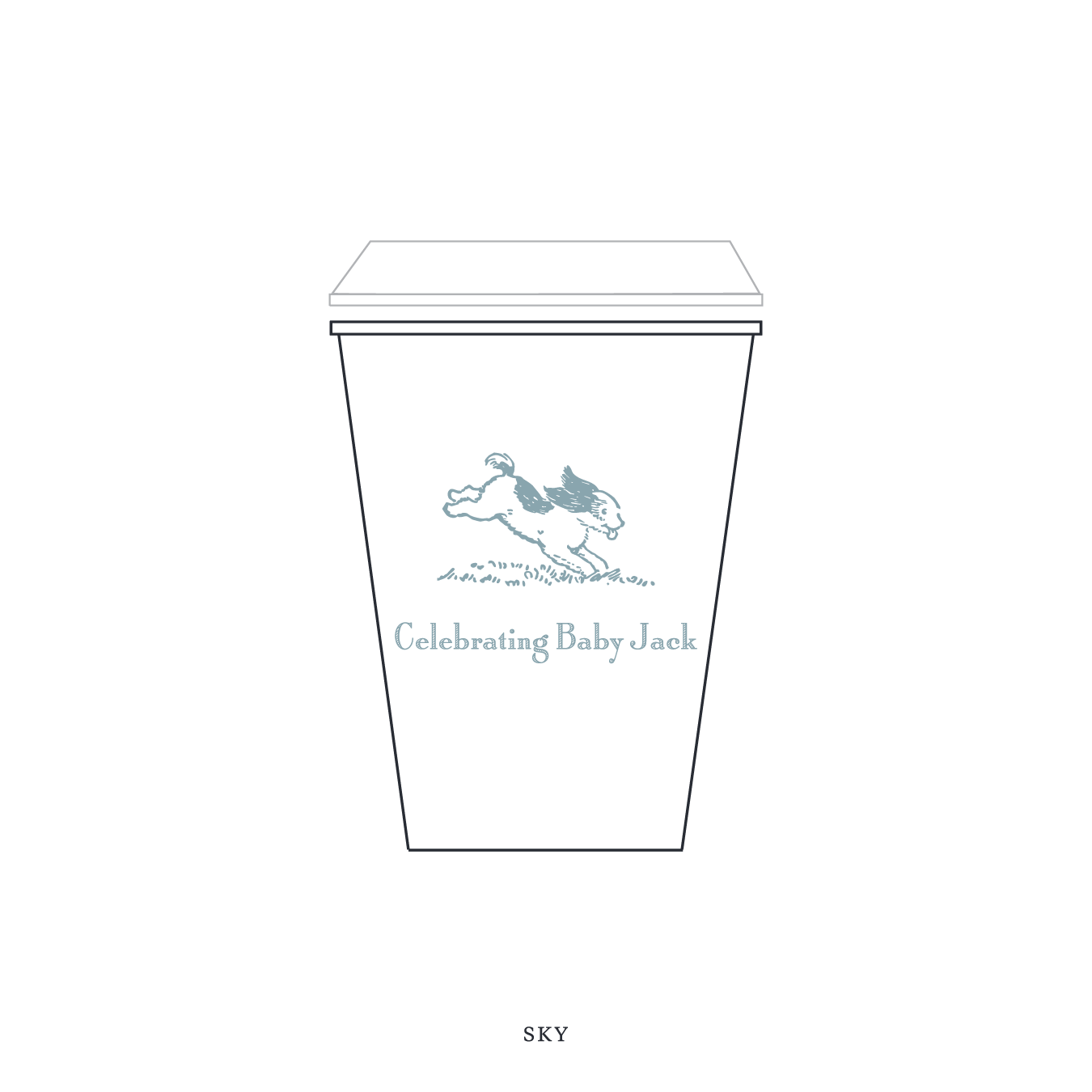 Cambridge Motif Paper Cup | 12 oz with Lid