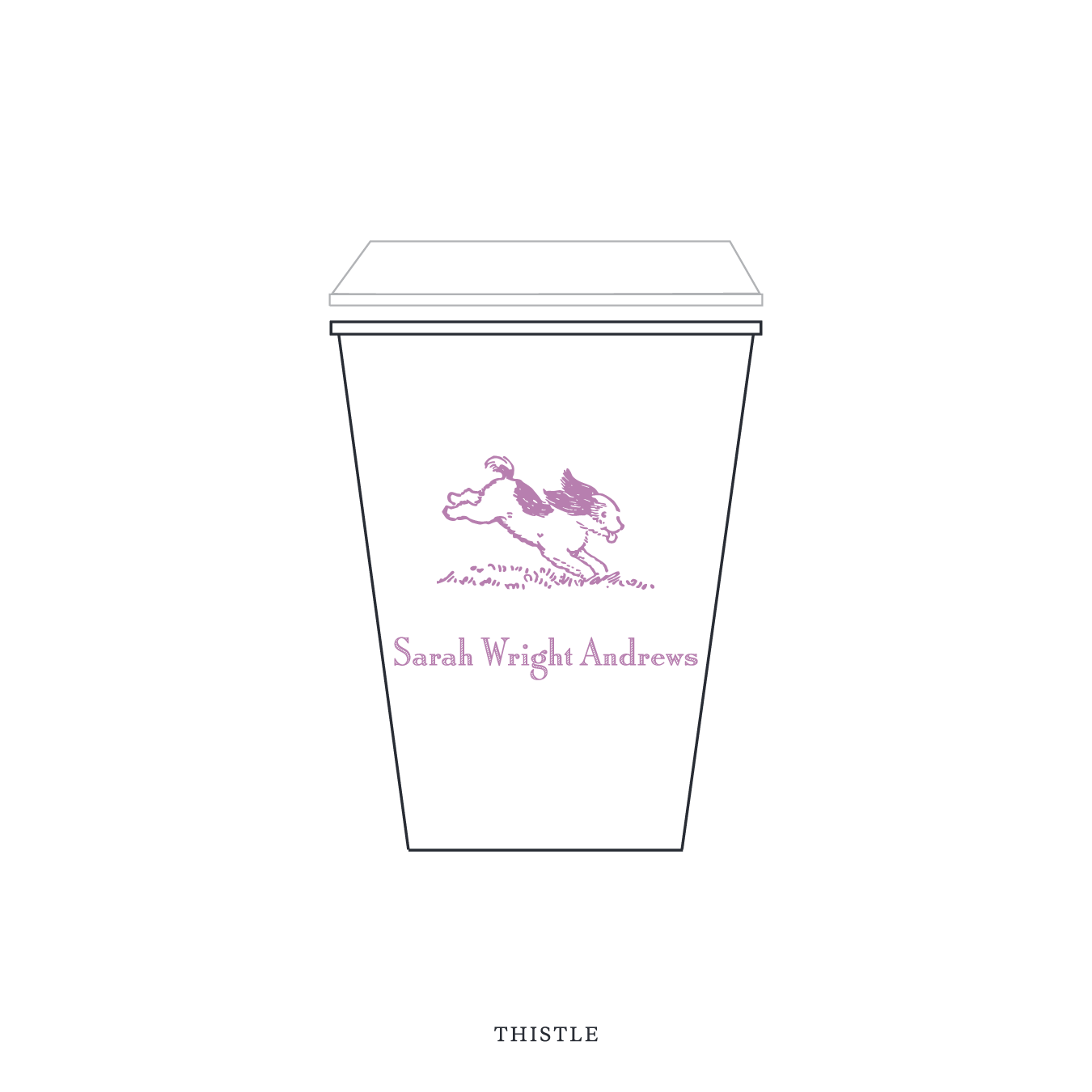 Cambridge Motif Paper Cup | 12 oz with Lid