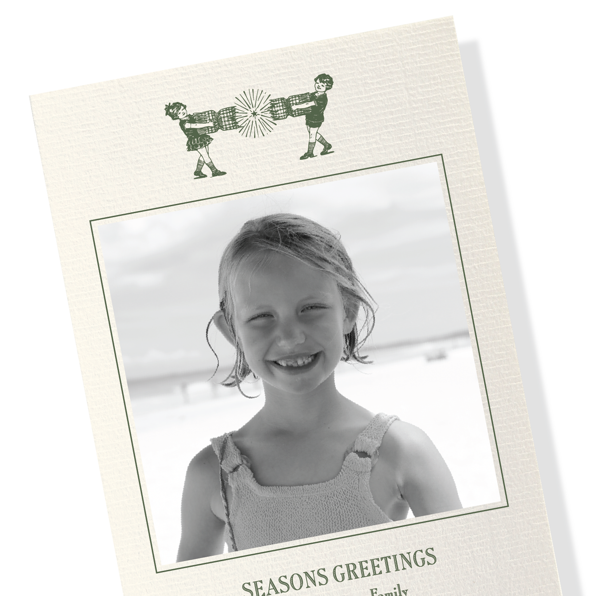 Cambridge Vintage Motif Classic Print Holiday Card
