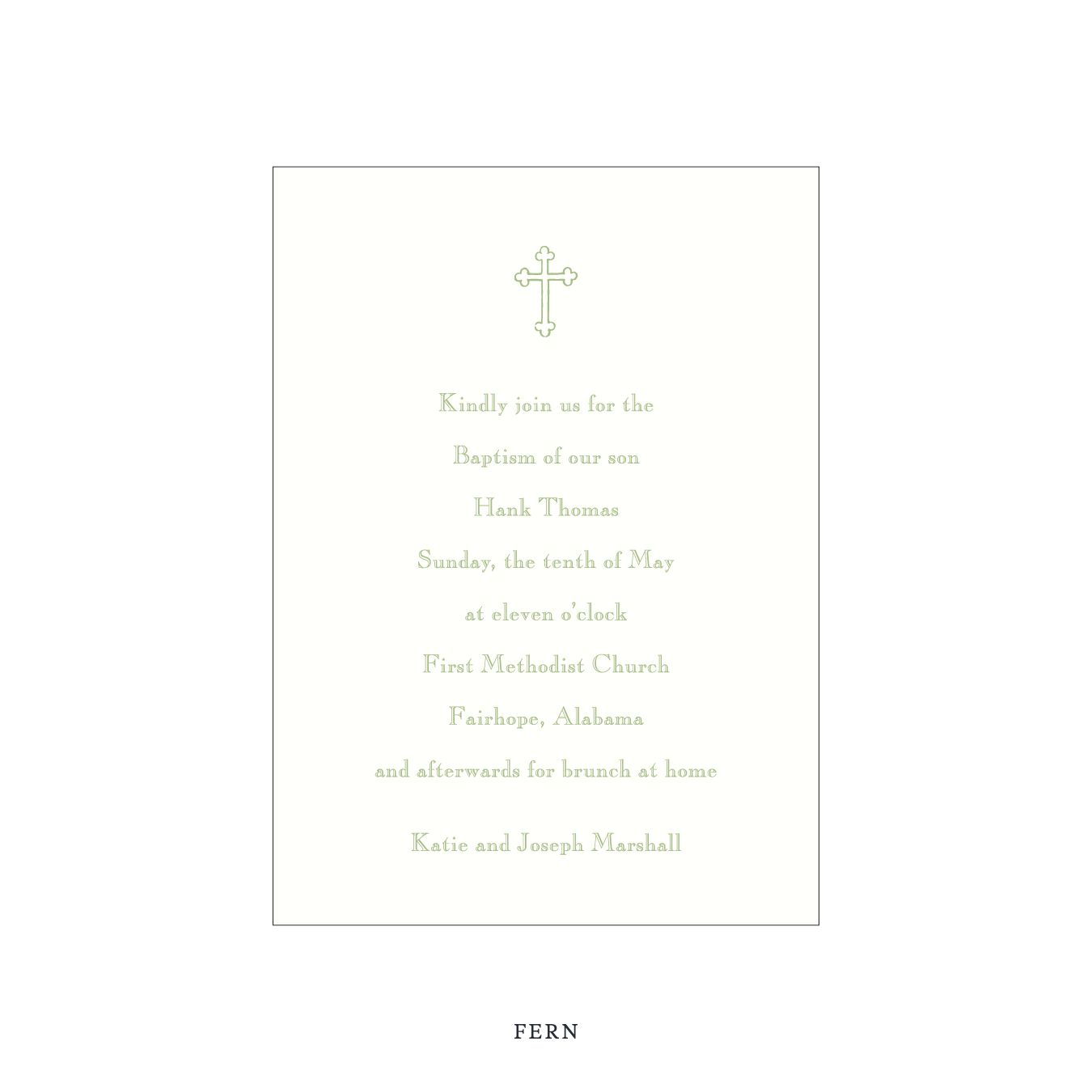 Camden Religious Celebration Invitation