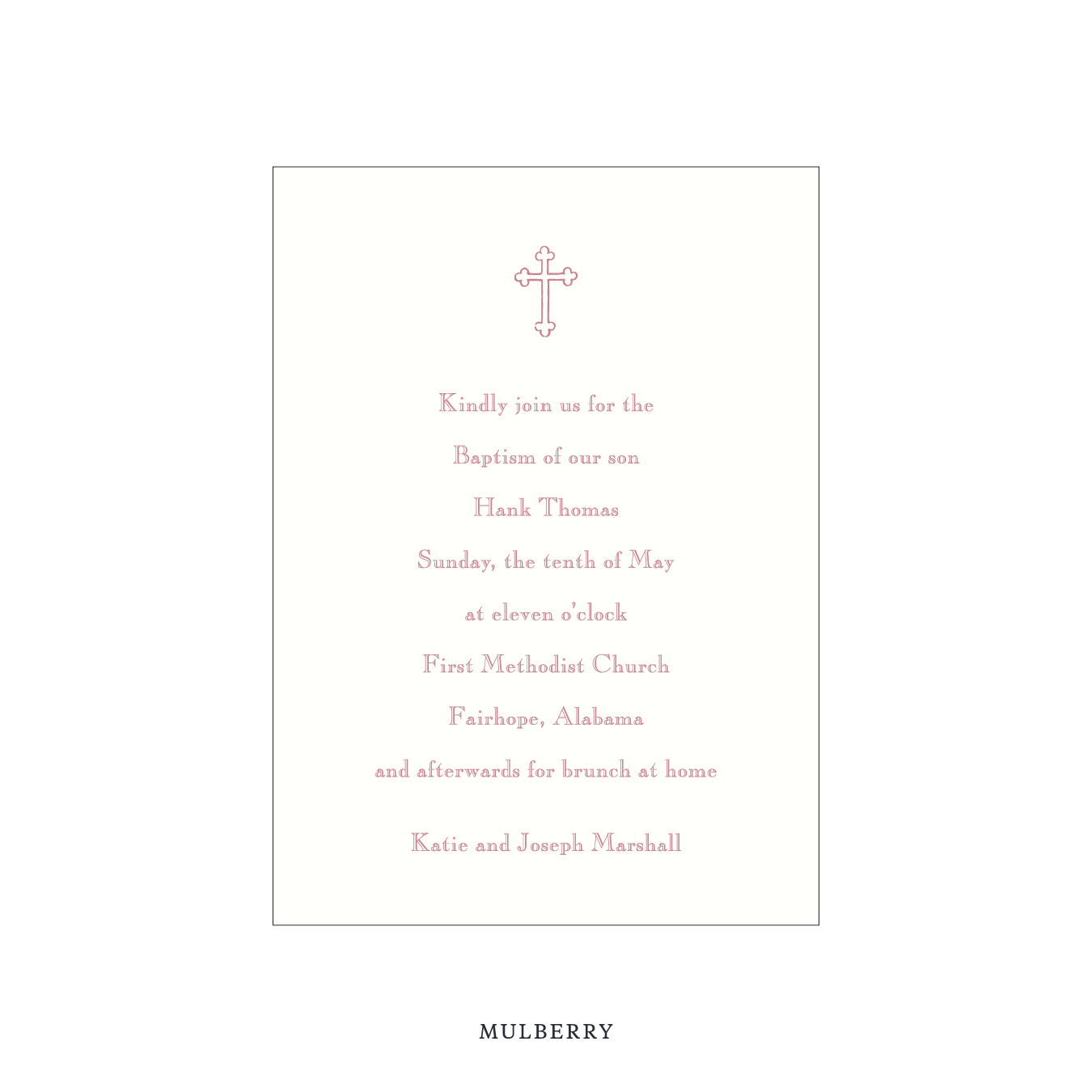 Camden Religious Celebration Invitation
