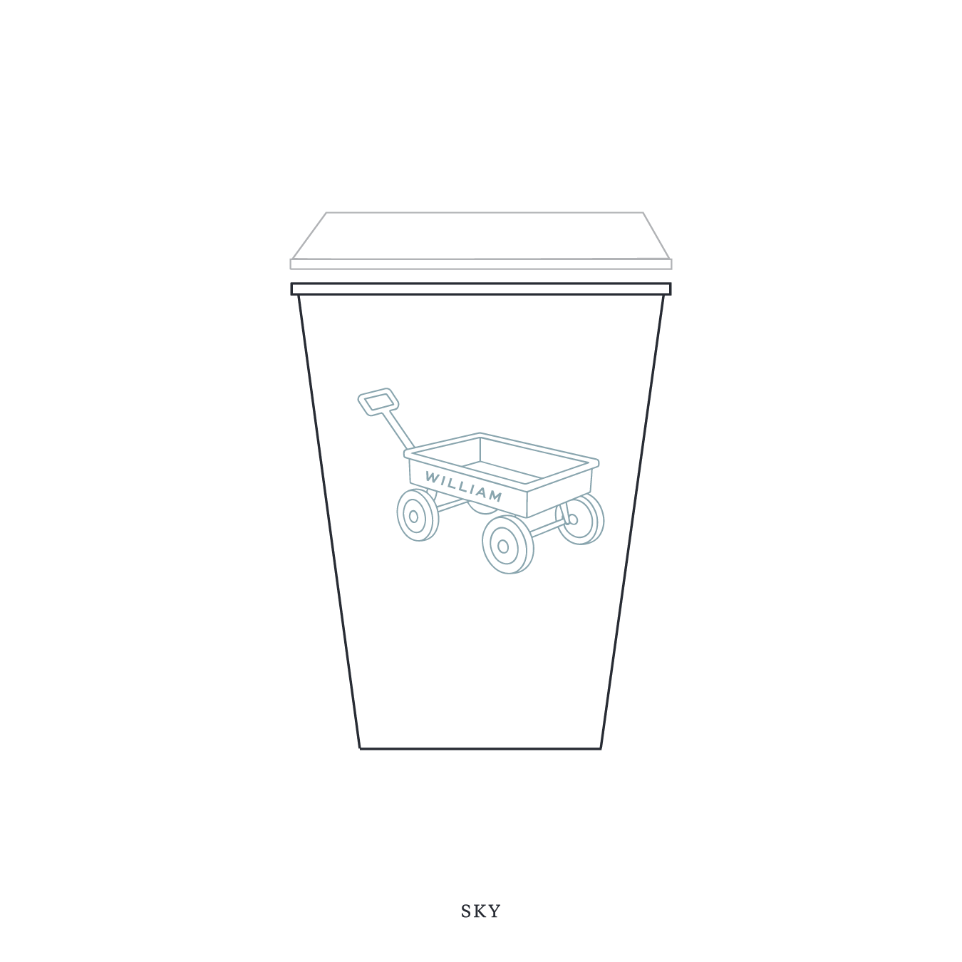 Camden Motif Paper Cup | 12 oz with Lid