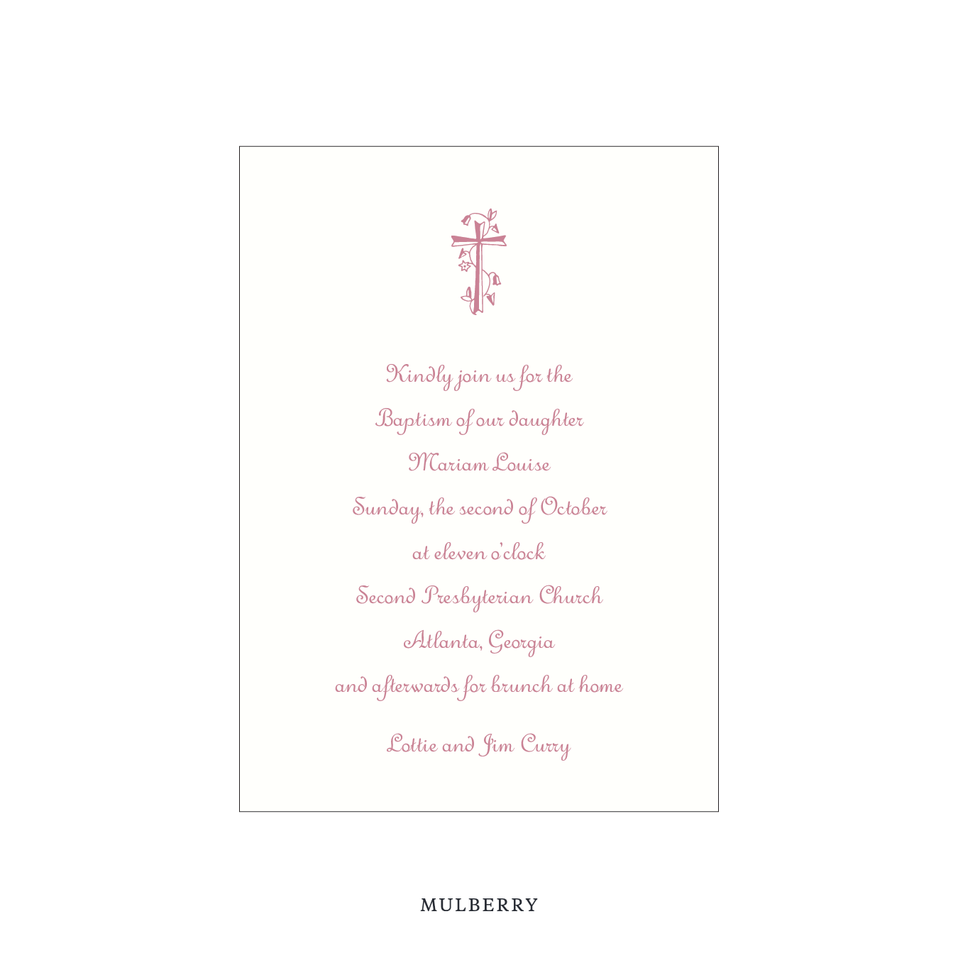 Campbell Religious Celebration Invitation
