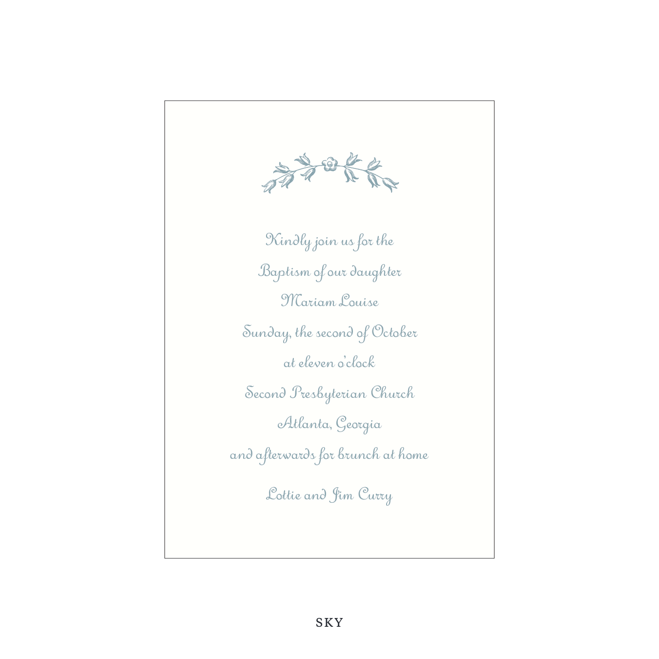 Campbell Religious Celebration Invitation