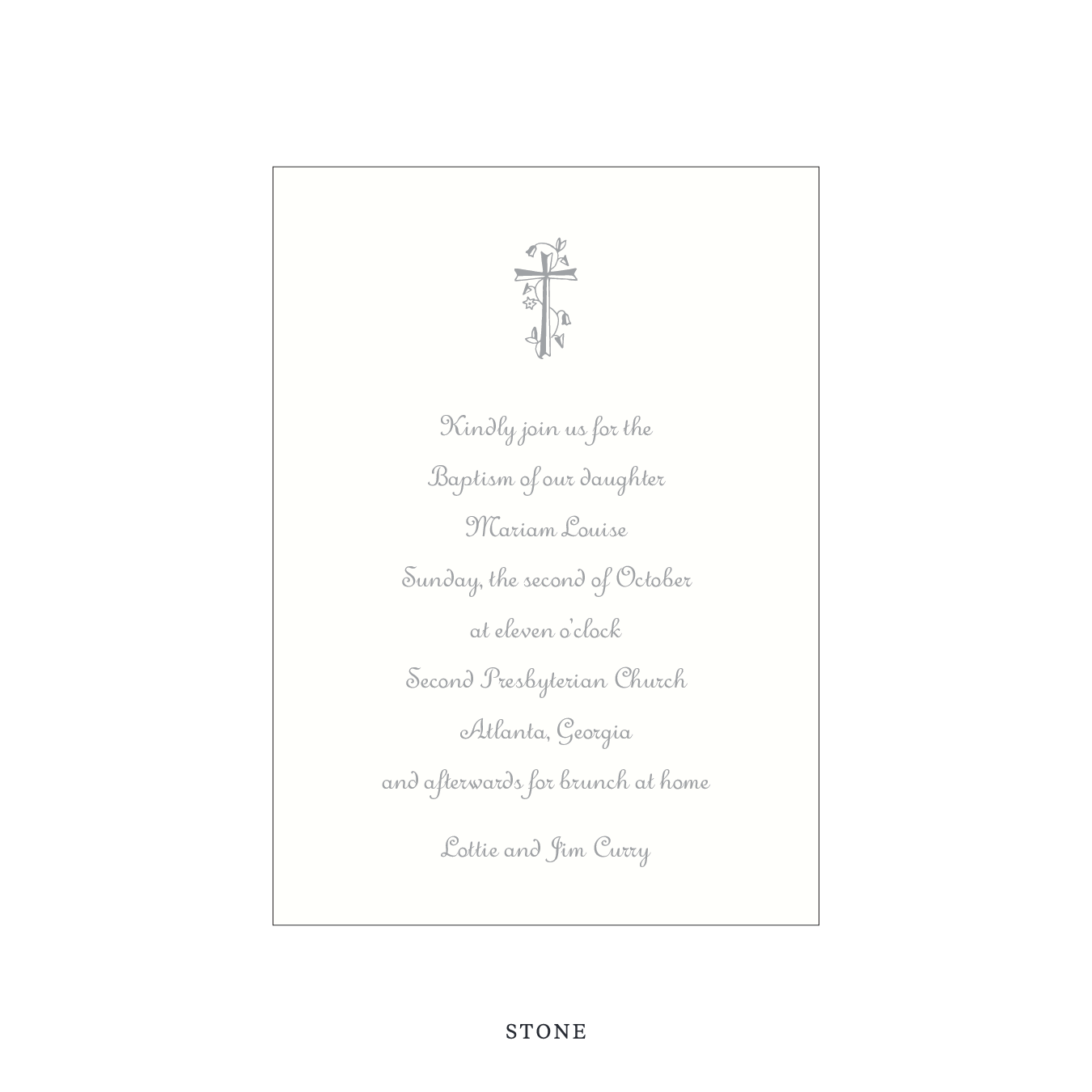 Campbell Religious Celebration Invitation