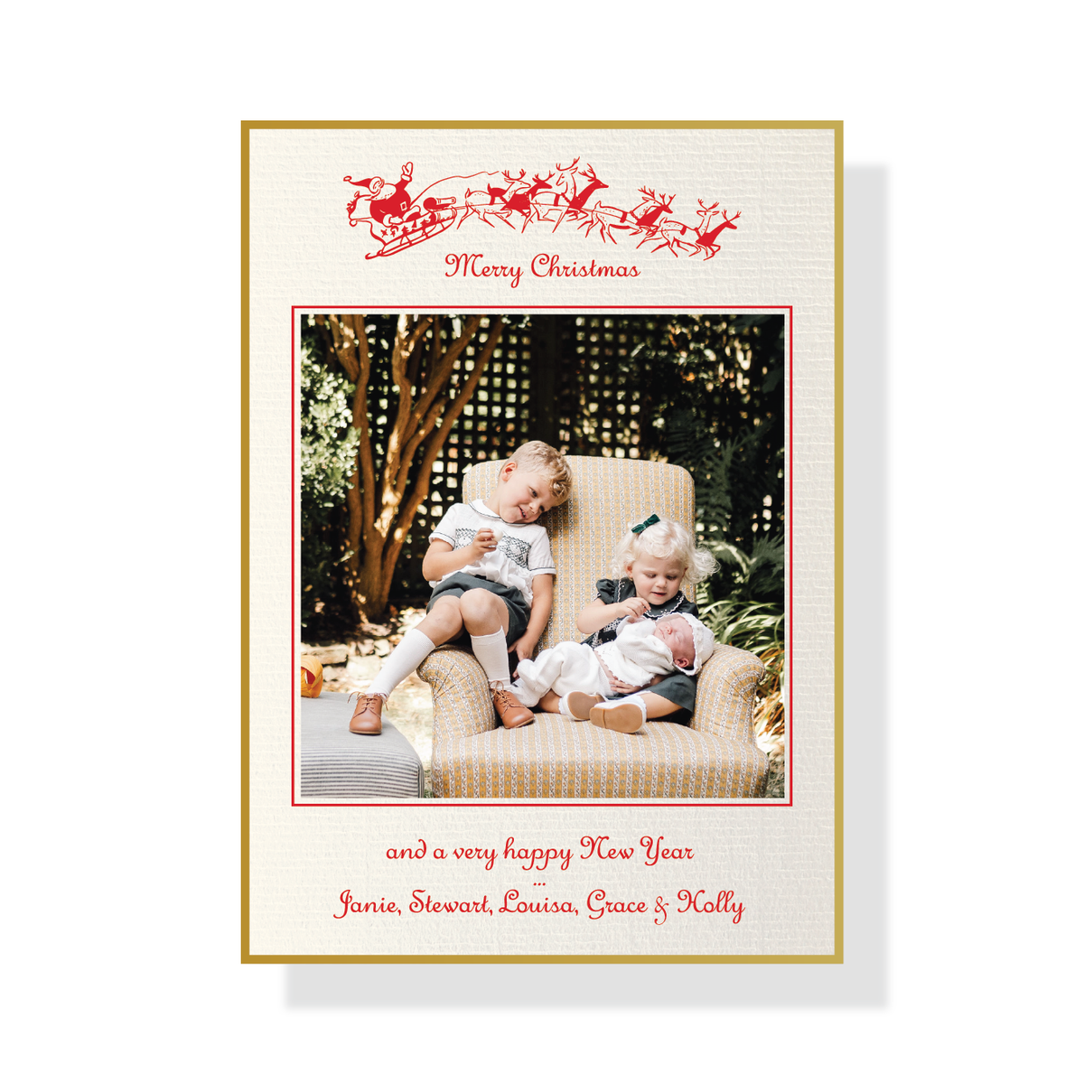 Campbell Vintage Motif Classic Print Holiday Card