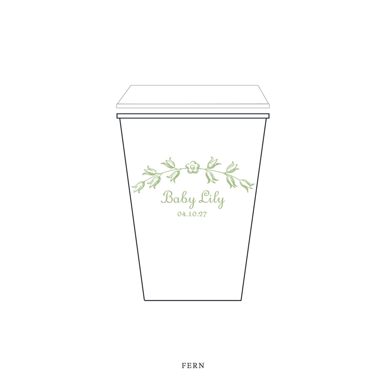 Campbell Motif Paper Cup | 12 oz with Lid