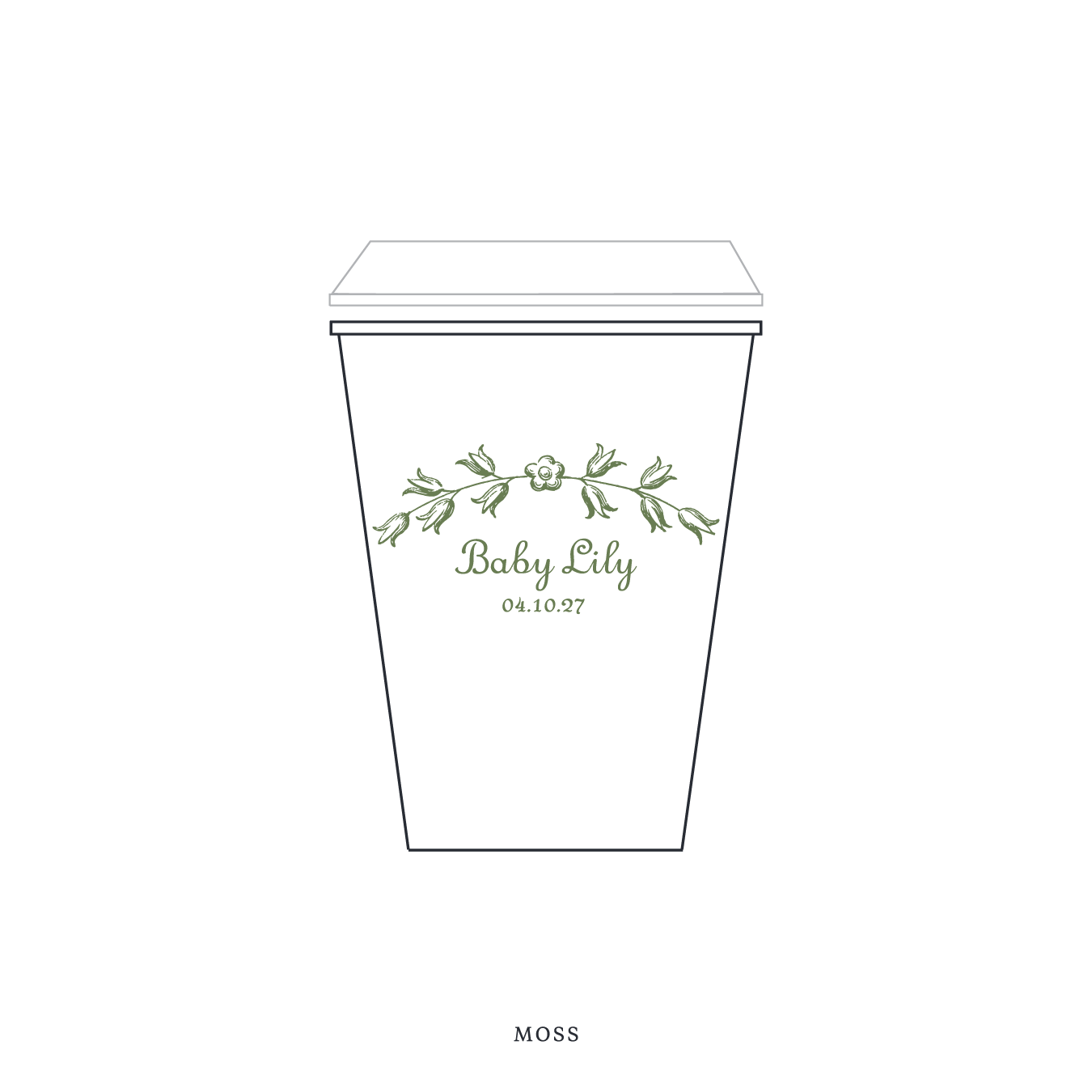 Campbell Motif Paper Cup | 12 oz with Lid